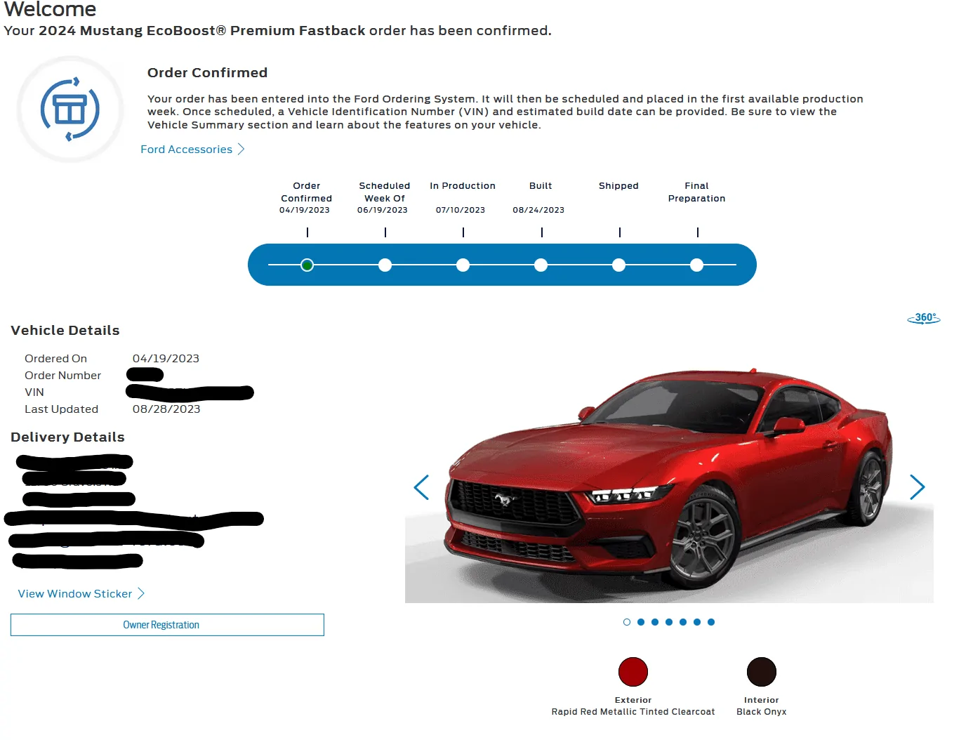 S650 Mustang BUILT & SHIPPED !! Tracker update 2023: What's your status? 829Delivery