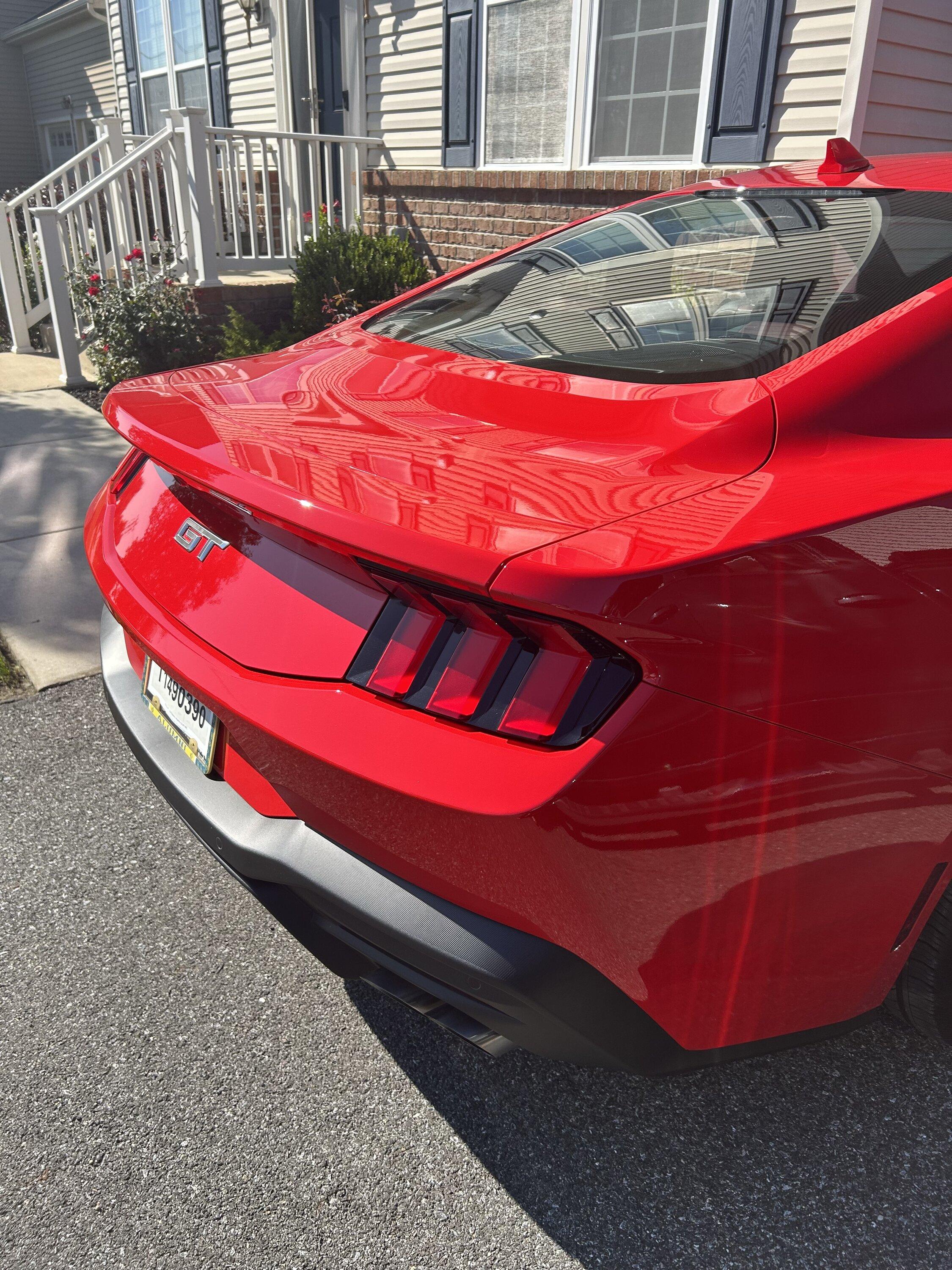 S650 Mustang Just arrived!! My 2024 Race Red GT Premium w Carmine Red interior & Active Exhaust IMG_3002
