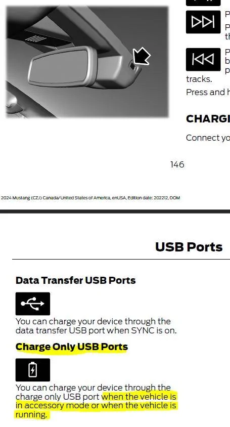 S650 Mustang The Dash cam thread USB-Port