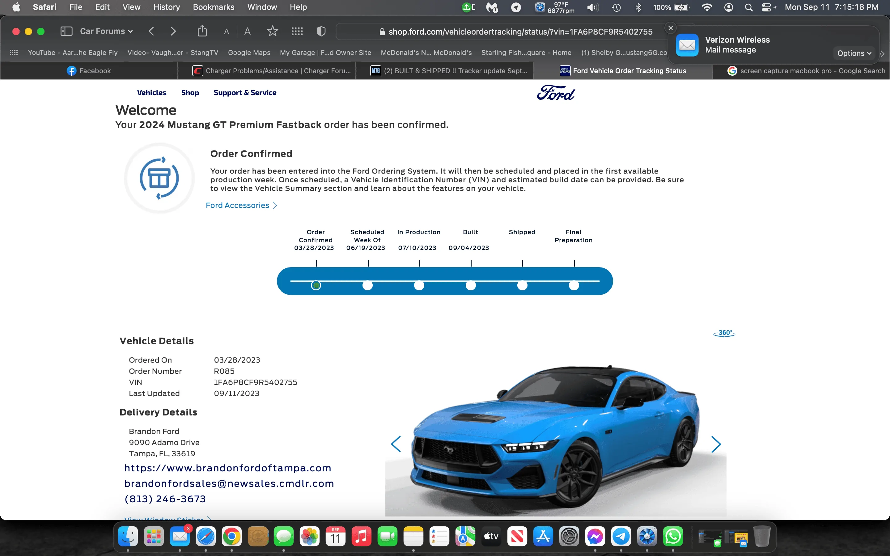 S650 Mustang BUILT & SHIPPED !! Tracker update 2023: What's your status? Screenshot 2023-09-11 at 7.15.18 PM