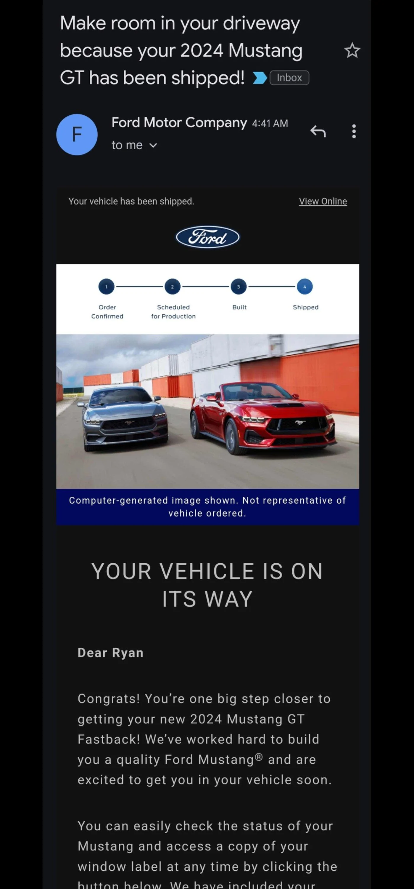 S650 Mustang BUILT & SHIPPED !! Tracker update 2023: What's your status? 1000039043