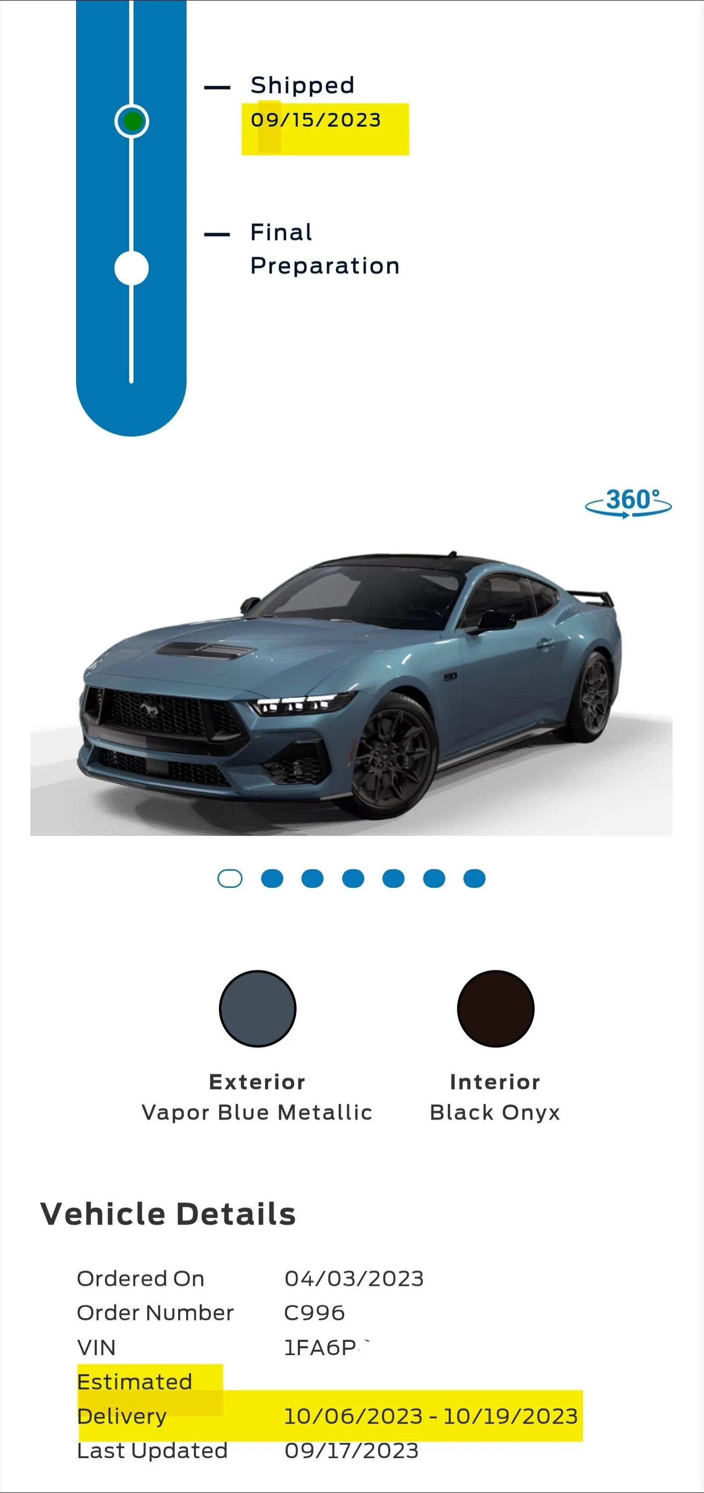 S650 Mustang What up with this estimated delivery.... 1000039106