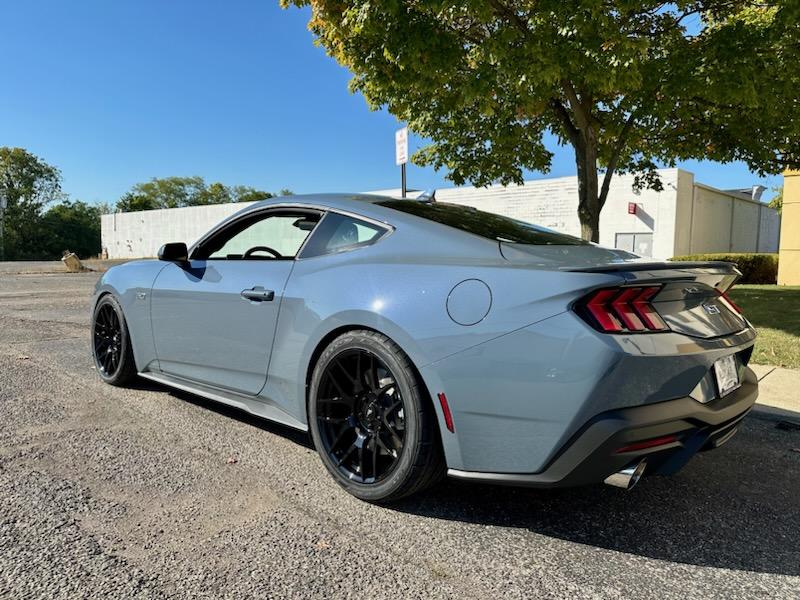 S650 Mustang Vapor Blue 2024 Mustang GT with some mods: CJ springs, SVE R357’s 19x10, 19x11 FD5B8E83-6545-4FAA-B19D-AD0FDFC1FF83