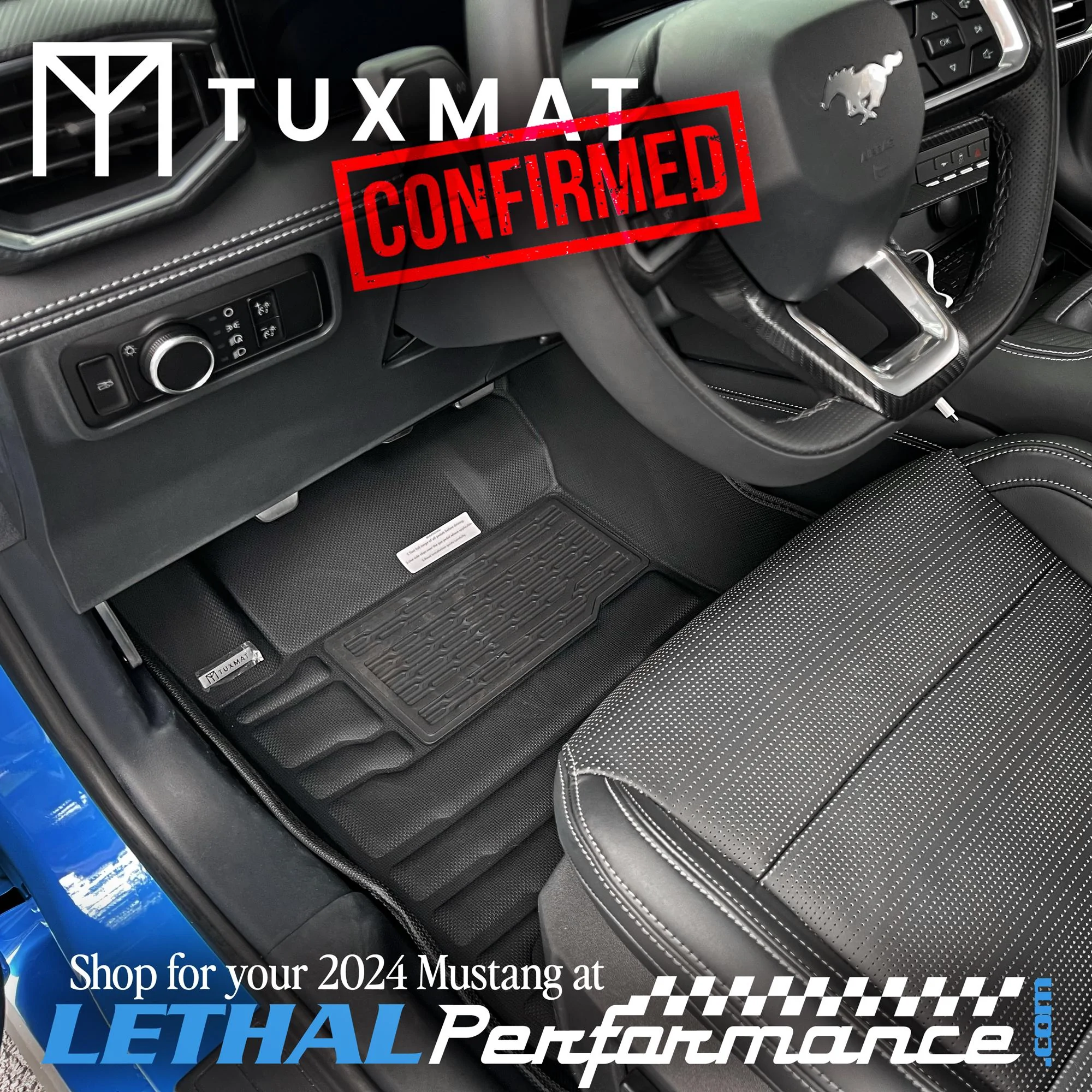 S650 Mustang TUX Mats CONFIRMED for your 2024+ Mustang S650!! tuxmat2024mustang