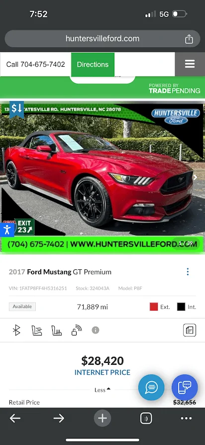 S650 Mustang Found my 2017 Mustang GT Convertible Premium 401A for sale IMG_9802