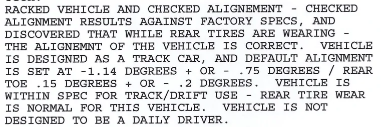 S650 Mustang WARNING: Check Dark Horse alignment on delivery nonsens