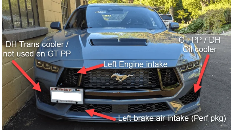 S650 Mustang Anyone have a better solution for front license plate - no drilling? 1699403147679