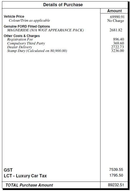 S650 Mustang 2024 Mustang Australia (AU) Pricing and Timing Schedule Captur