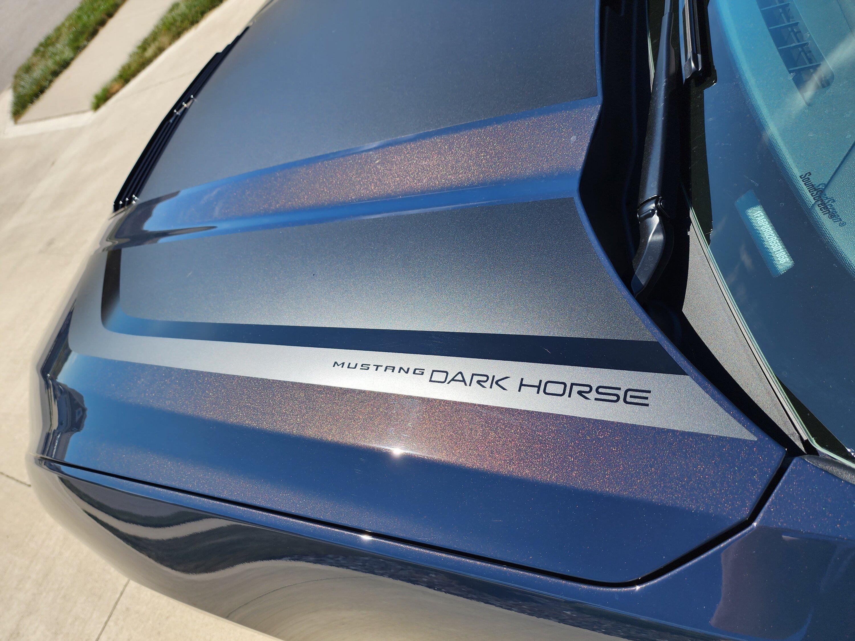 S650 Mustang Removing Dark Horse Vinyl Hood Decals 20230924_133741
