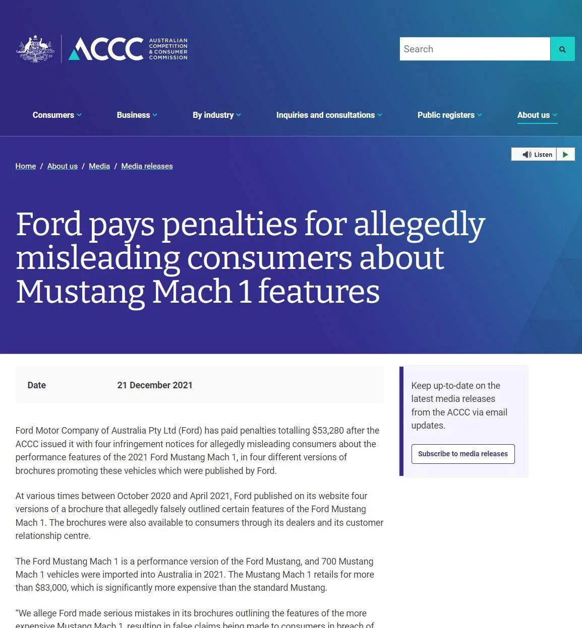 S650 Mustang 2024 Mustang Australia (AU) Pricing and Timing Schedule Captur