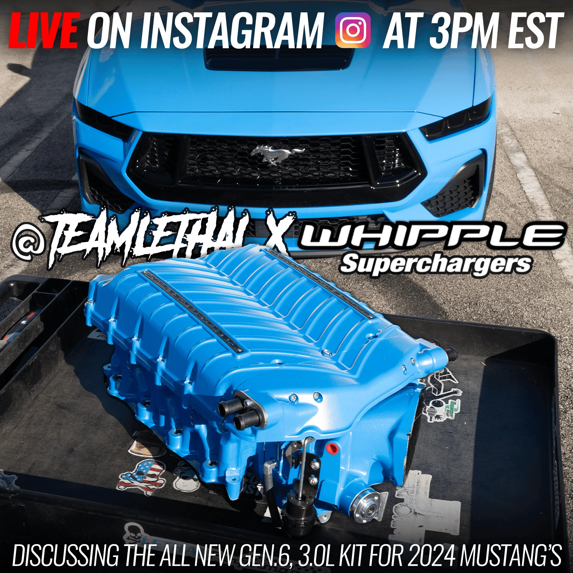 S650 Mustang Whipple Gen 6 Supercharger coming for 2024 Mustang S650 whipple live ad 2
