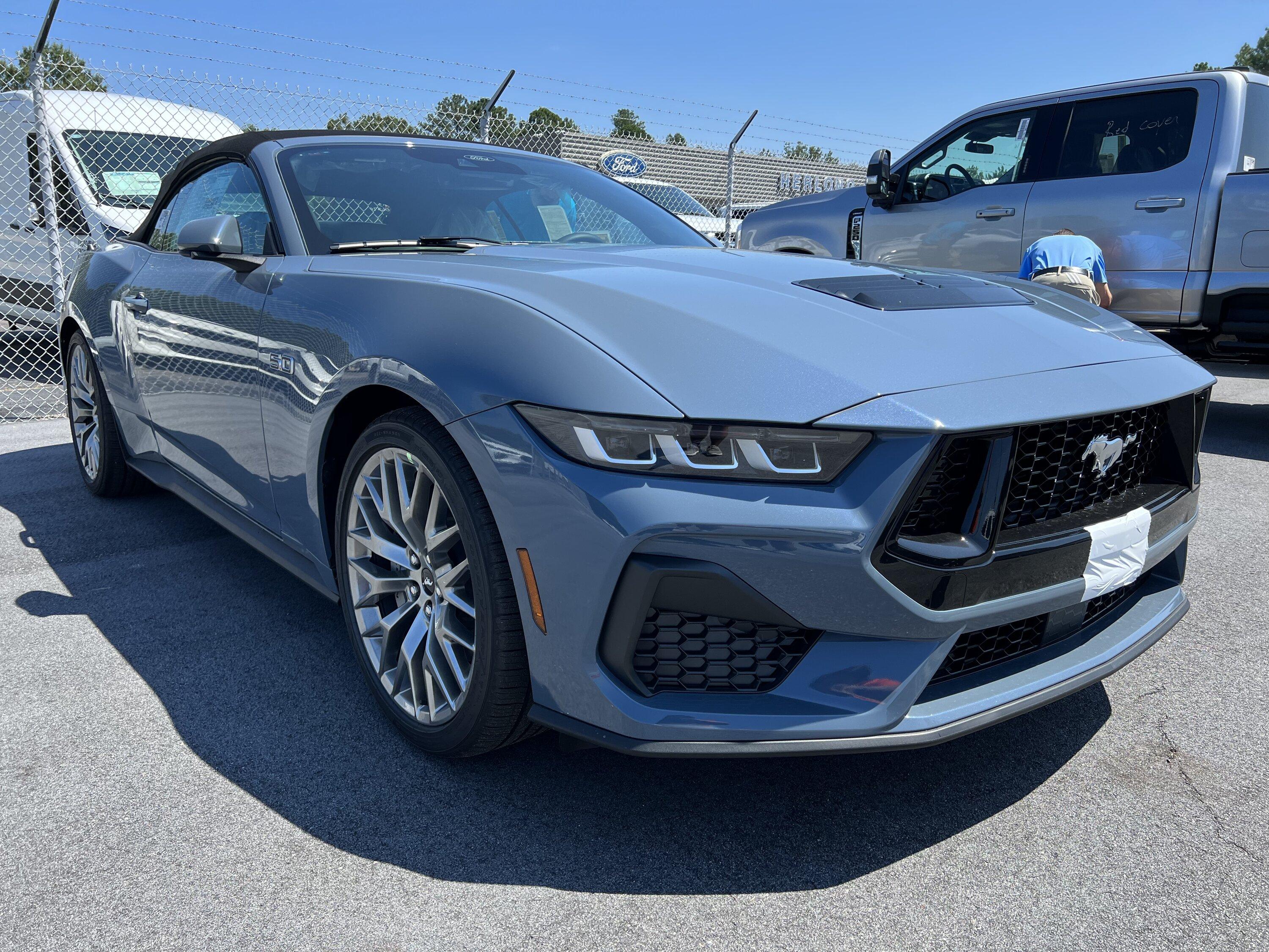 S650 Mustang Ford factory splitter installed on GT 2024 Mustang.JPEG
