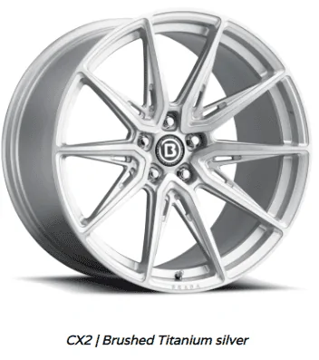 S650 Mustang Brada FormTech™ Hybrid Rotary Forged Wheels CX1 CX2 CX3 By Vibe Motorsports CX2 Titanium Silver