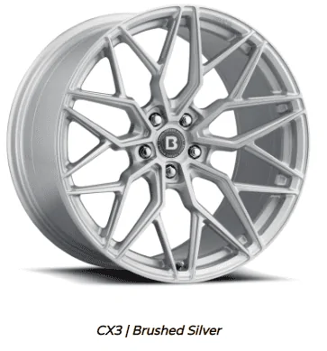 S650 Mustang Brada FormTech™ Hybrid Rotary Forged Wheels CX1 CX2 CX3 By Vibe Motorsports CX3 Silver