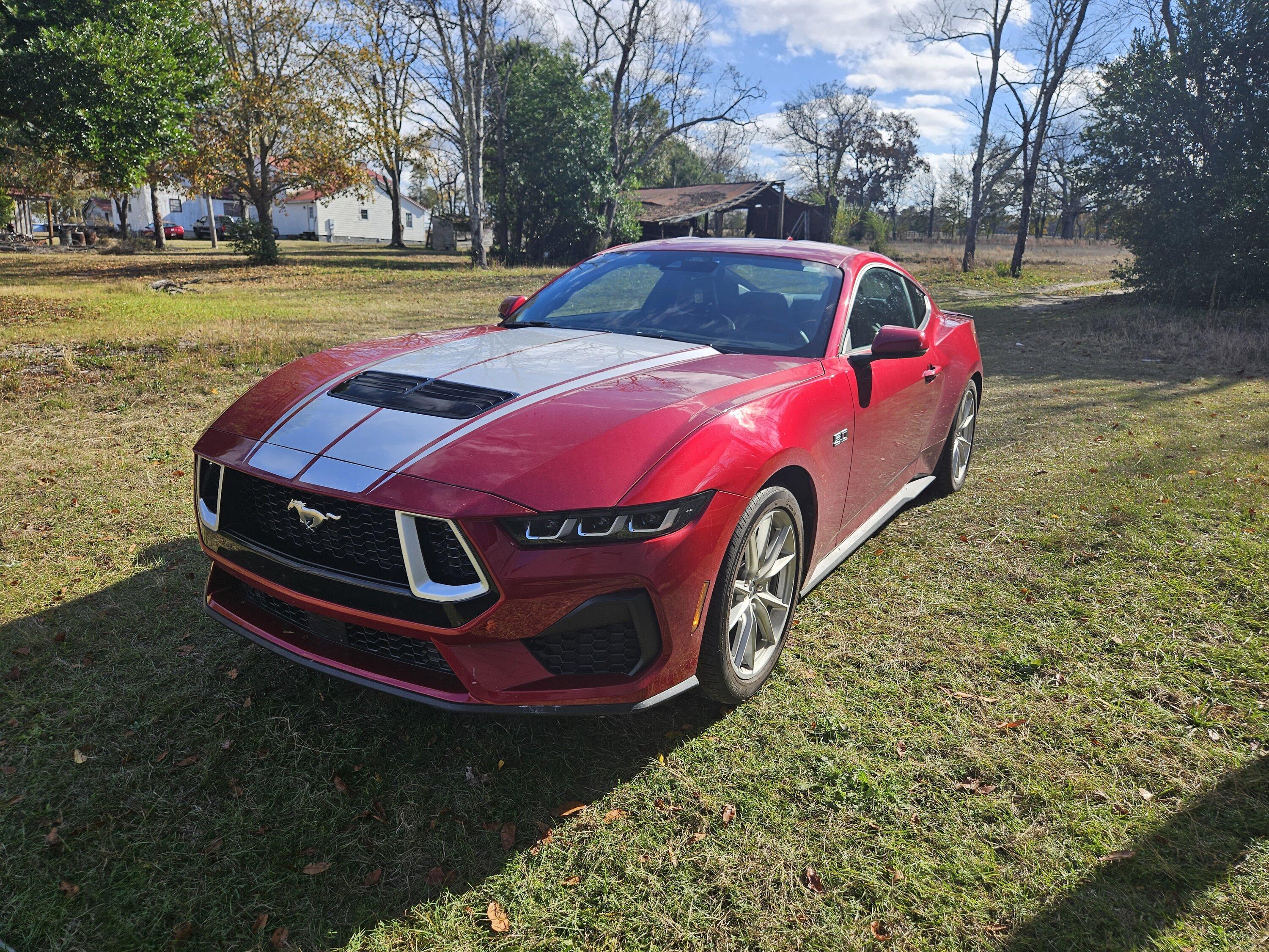 S650 Mustang Custom hood stripe and grill painted on my S650 GT 20231122_134609-