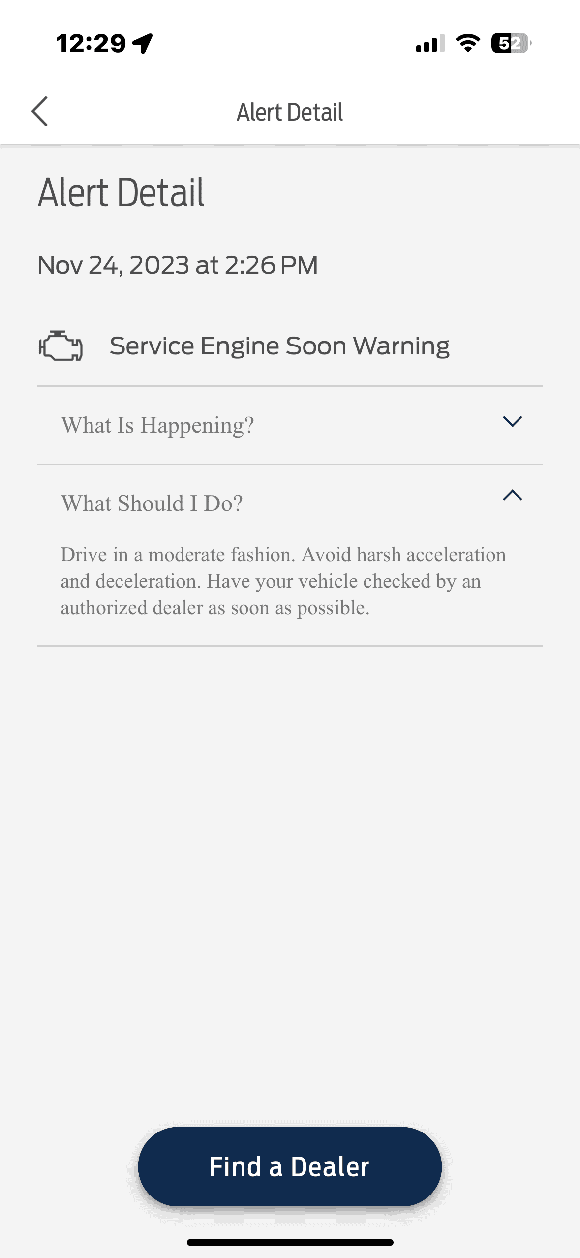 S650 Mustang Check engine light came on, if anyone has had the same problem? Should I keep driving it or just take it to the dealer  Thanks IMG_1226