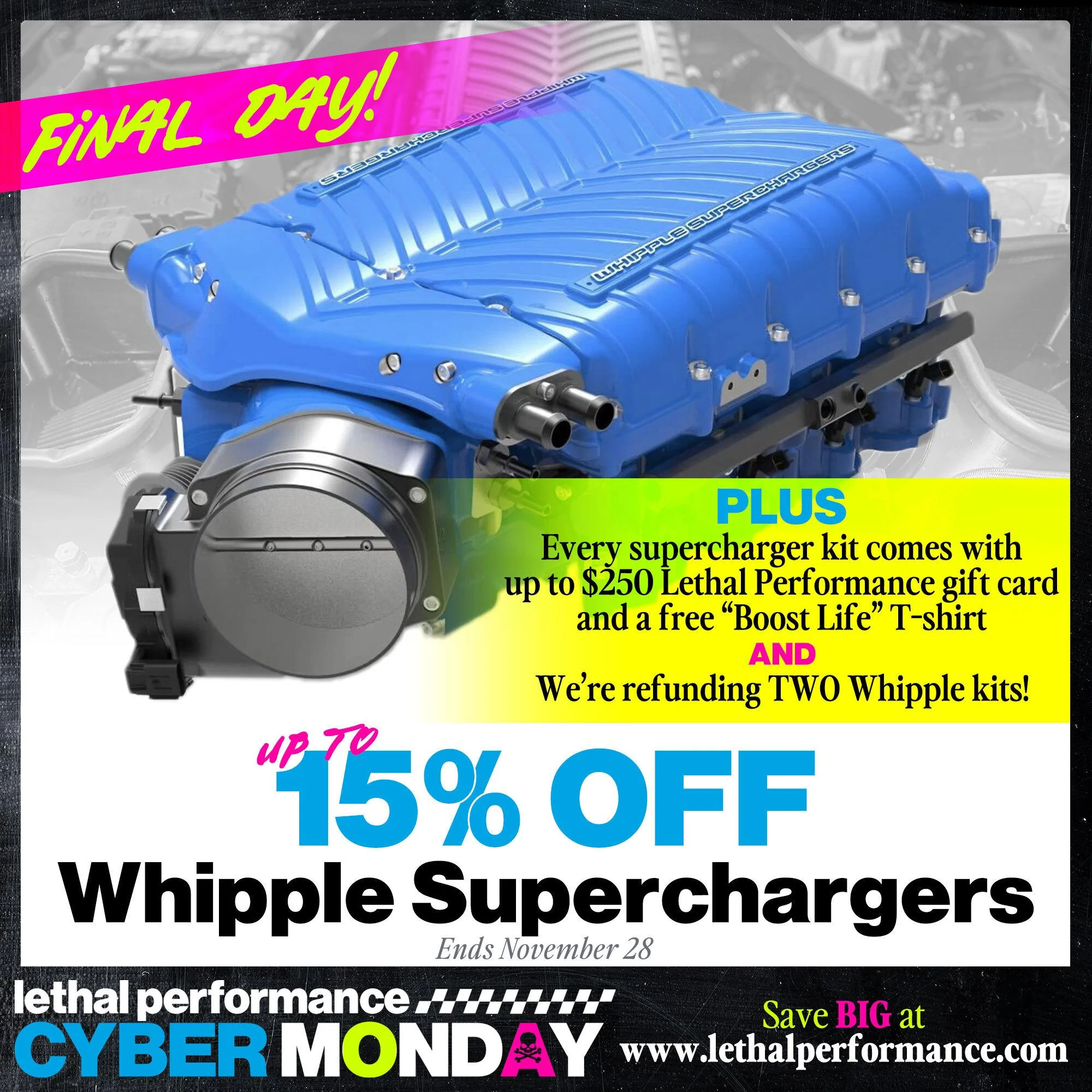S650 Mustang Black Friday starts NOW! Up to 50% off! Whipple_Superchargers_FinalDay