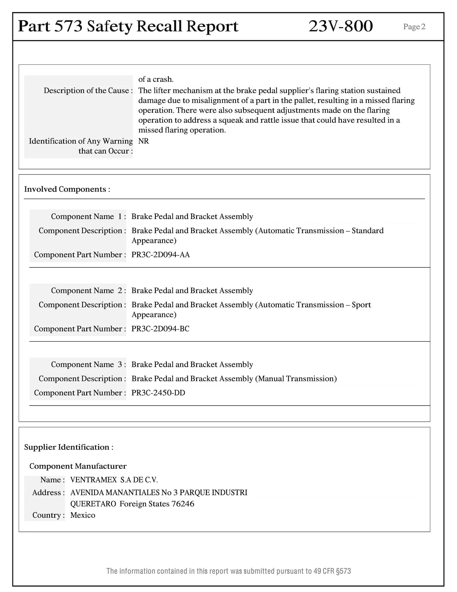 S650 Mustang First 2024 Mustang Safety Recall (23S61) - Brake Pedal Assemblies ford-recalls-2024-mustang-over-loose-brake-pedal-owners-told-not-to-drive-their-cars-225689-2