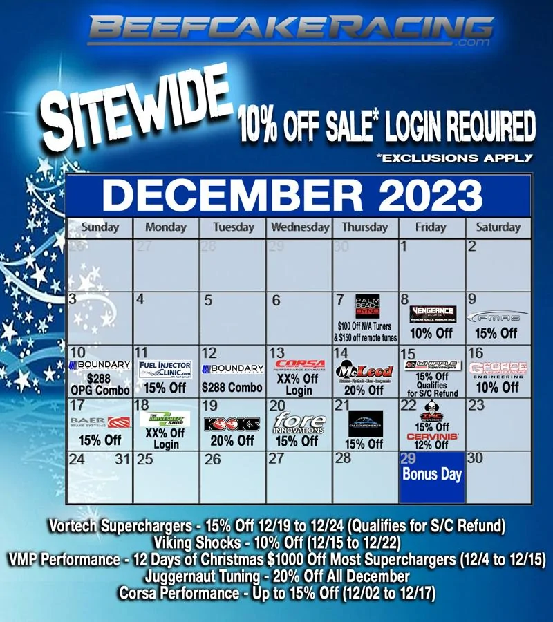 S650 Mustang Beefcake Racings MONTH LONG Christmas sale!! christmas-sale-2023-beefcake-racing-v1-jpg