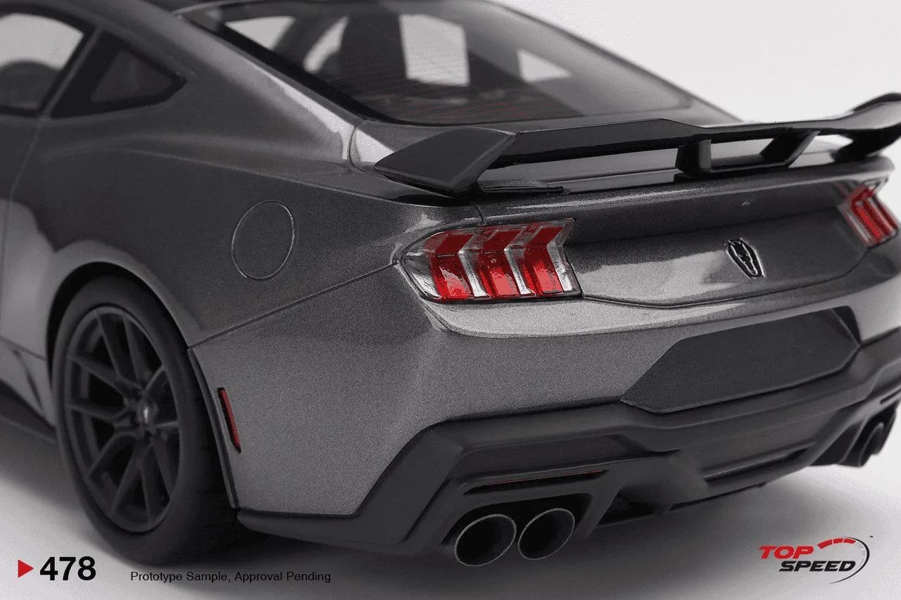 S650 Mustang First S650 2024 Ford Mustang Diecast! 1/18 Dark Horse in Carbonized Gray 1702746739911