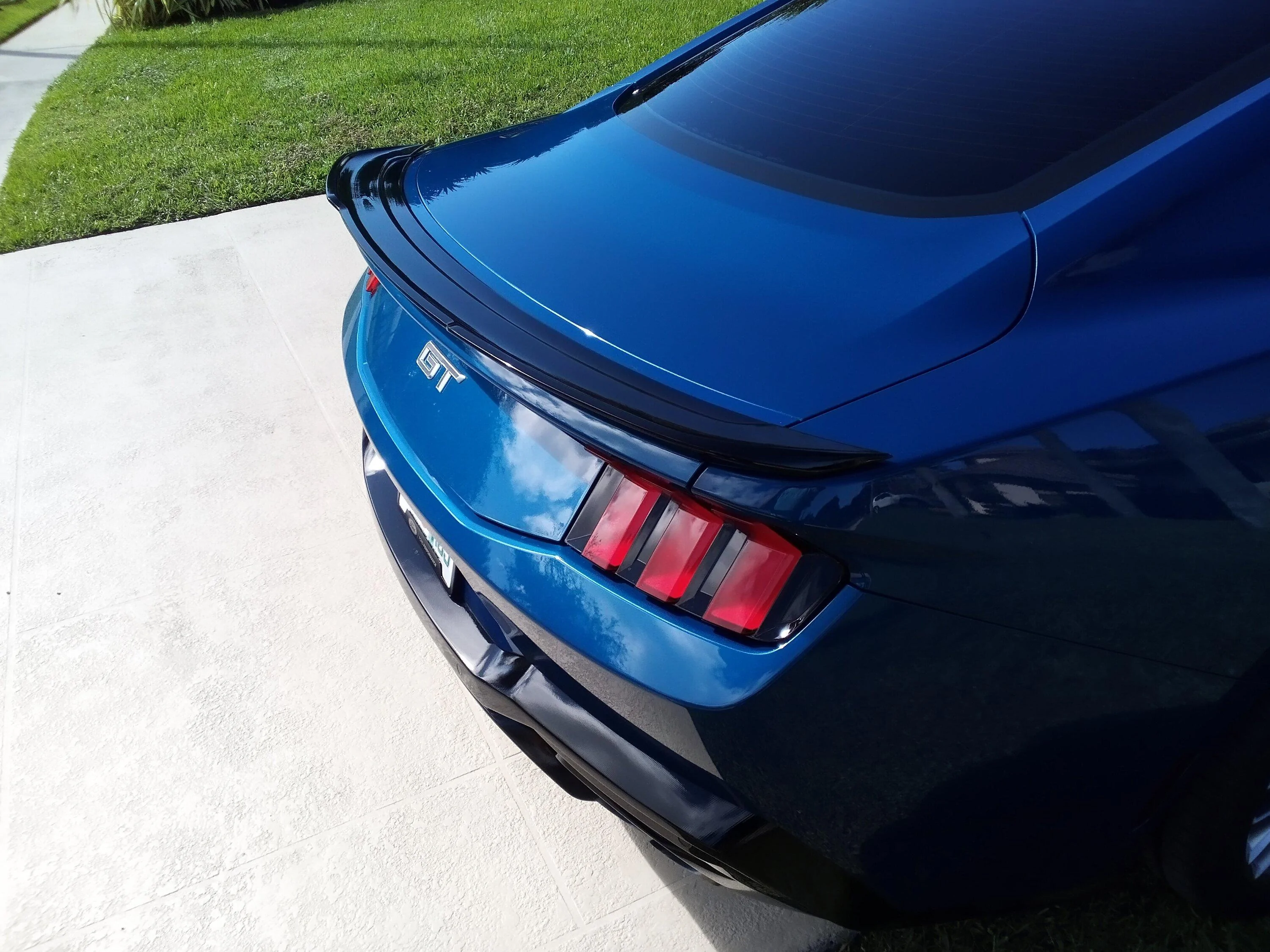 S650 Mustang Factory Ford rear deck spoiler just installed! And the gloss black matches the lower gloss trim perfectly. IMG_20231217_130327