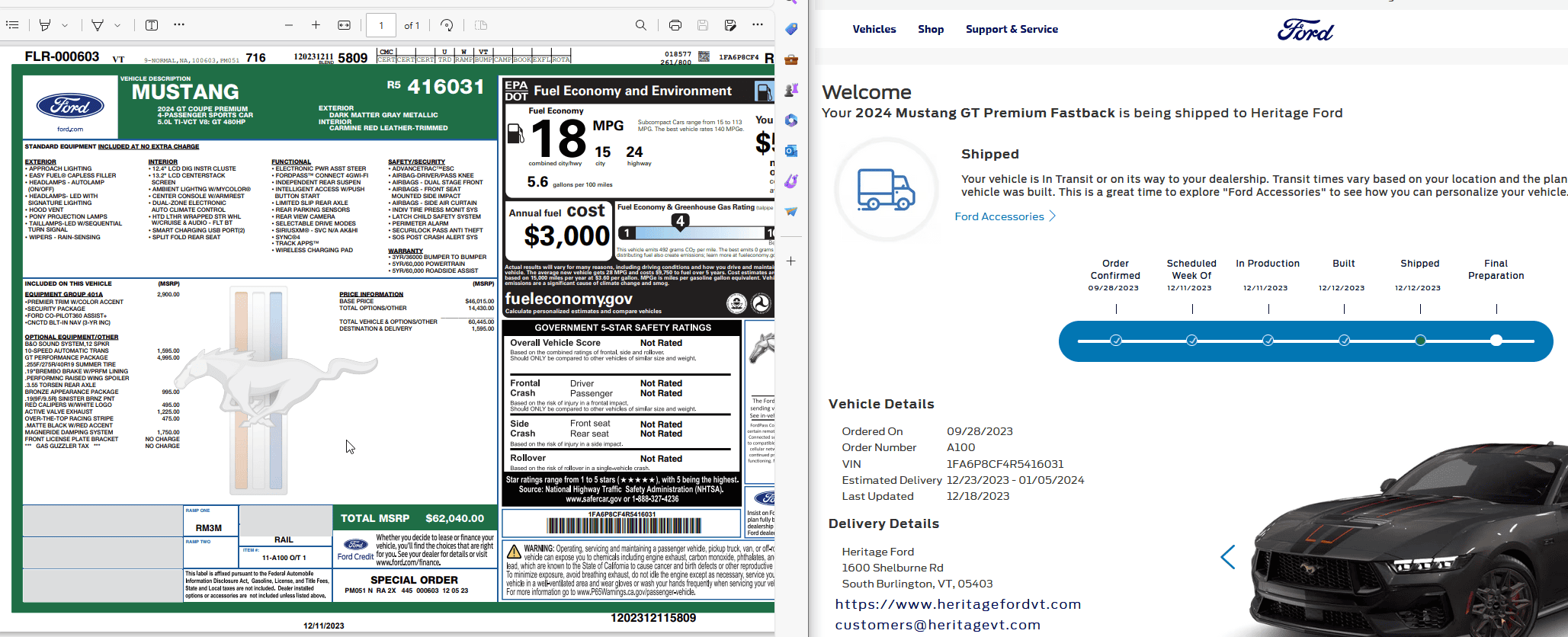 S650 Mustang Time Frame Between Ordering & Delivery? mhK1v7w