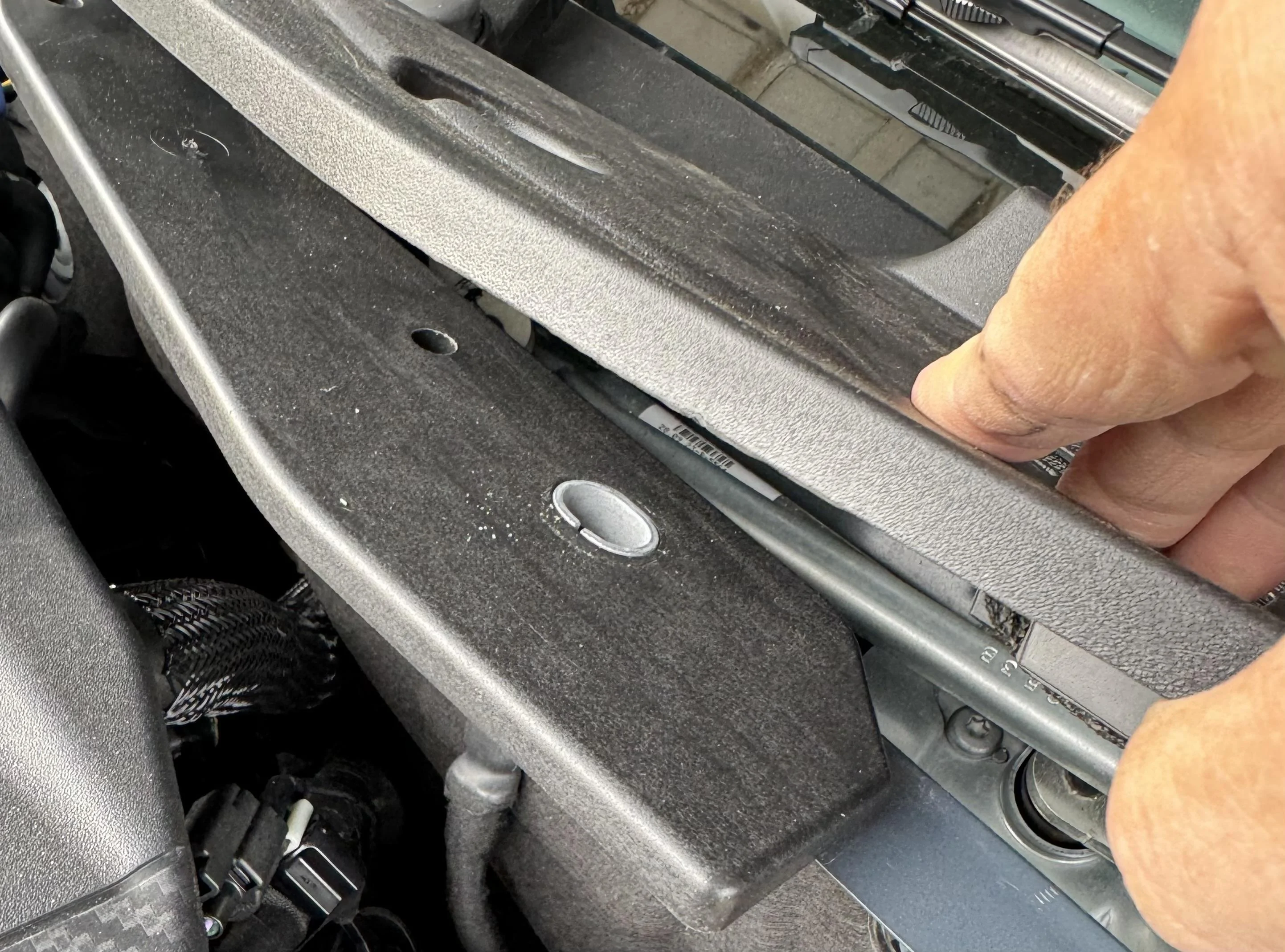 S650 Mustang DIY (photo essay) for Ford Performance under hood strut brace kit IMG_0638