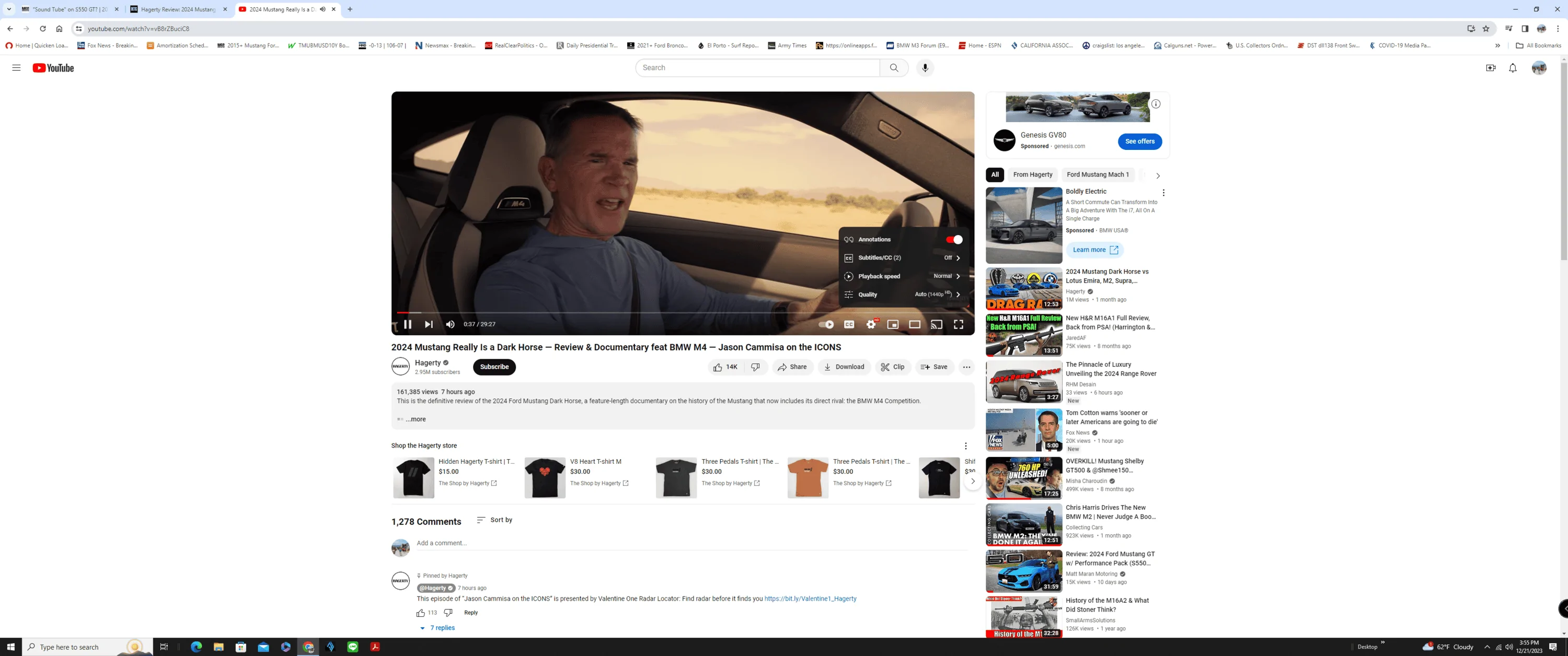 S650 Mustang Hagerty Review: 2024 Mustang Really Is a Dark Horse — Review & Documentary feat. BMW M4 — by Jason Cammisa 1703202925733