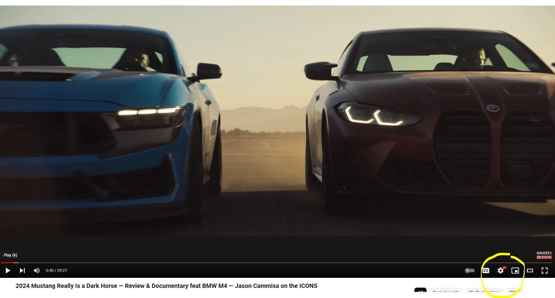 S650 Mustang Hagerty Review: 2024 Mustang Really Is a Dark Horse — Review & Documentary feat. BMW M4 — by Jason Cammisa Captur