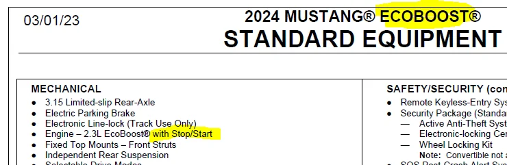 S650 Mustang Start/Stop 1703690062704