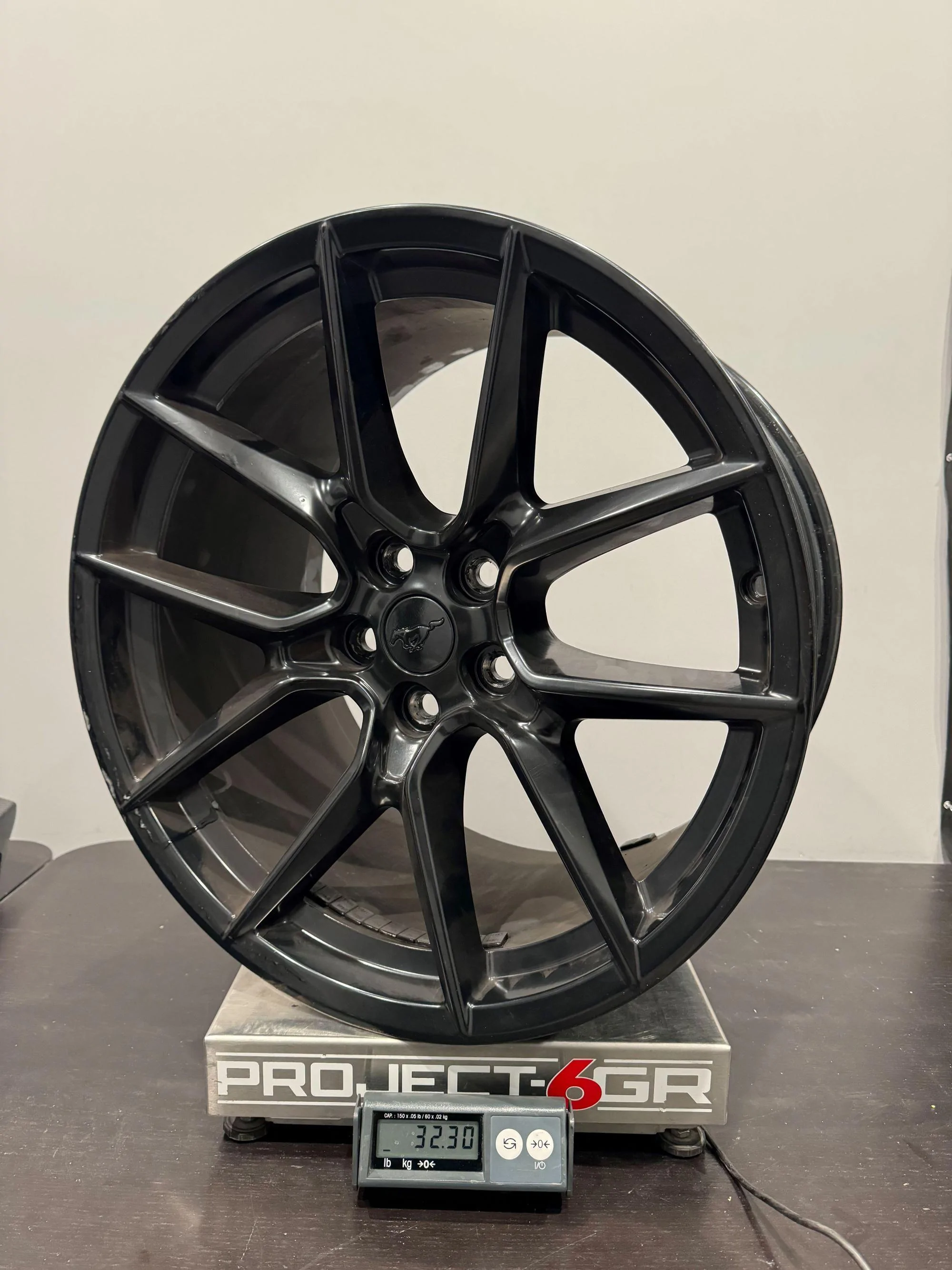 S650 Mustang Ford Mustang Dark Horse wheels vs Project 6GR wheels. Save over 35 lbs. of rotating mass!!! IMG_9869