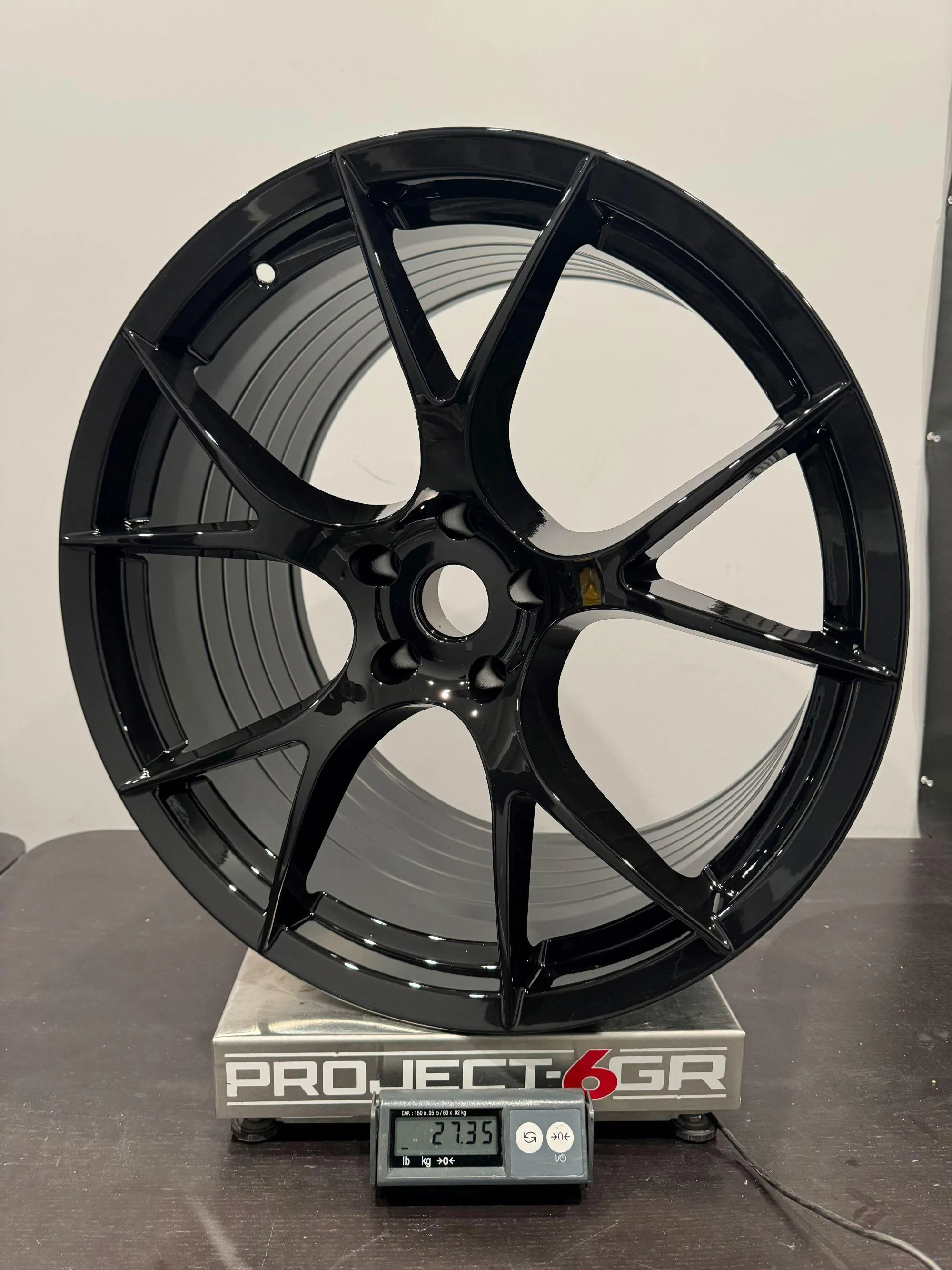 S650 Mustang Ford Mustang Dark Horse wheels vs Project 6GR wheels. Save over 35 lbs. of rotating mass!!! IMG_9872