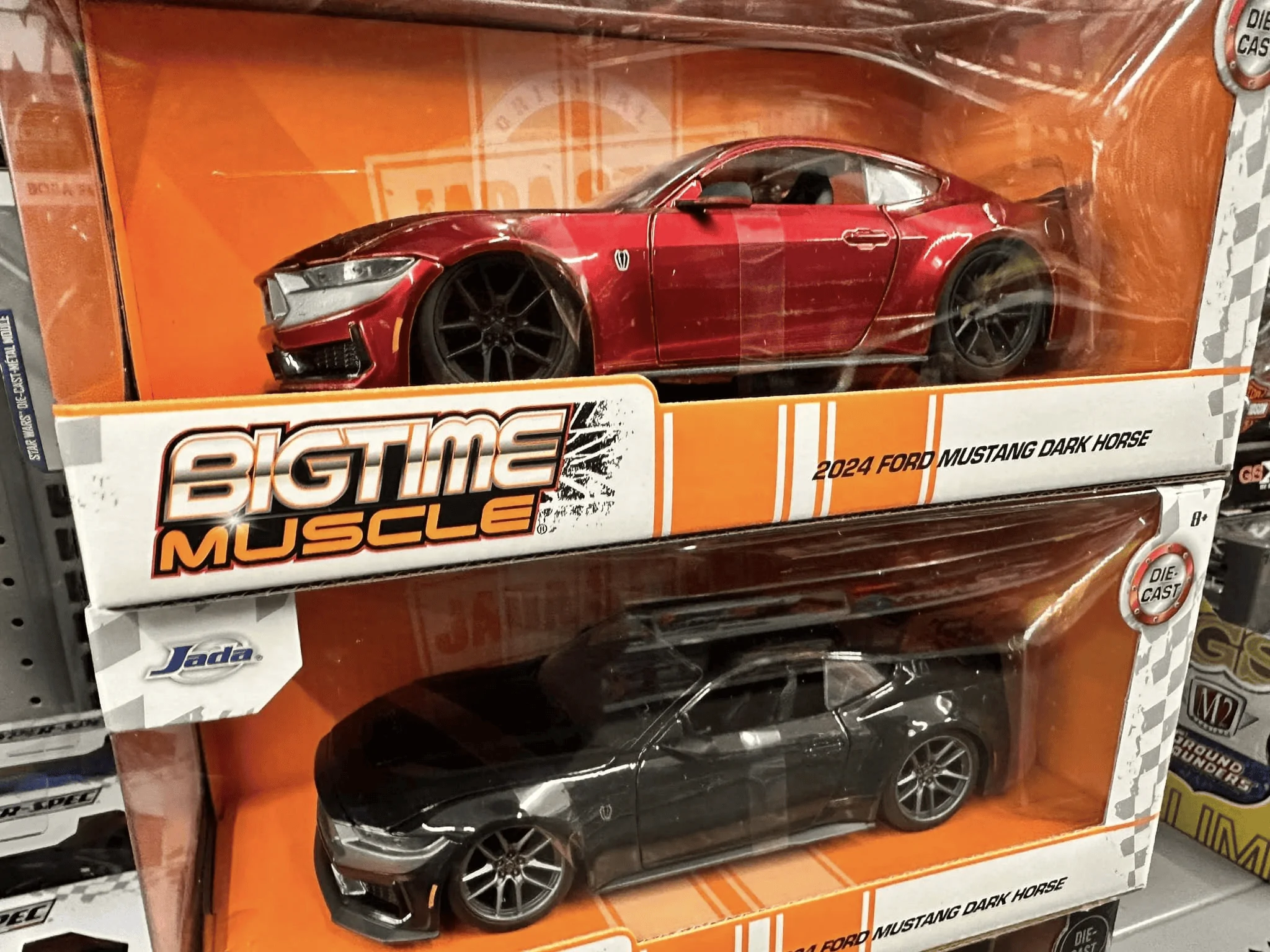S650 Mustang First S650 2024 Ford Mustang Diecast! 1/18 Dark Horse in Carbonized Gray 1705377127234