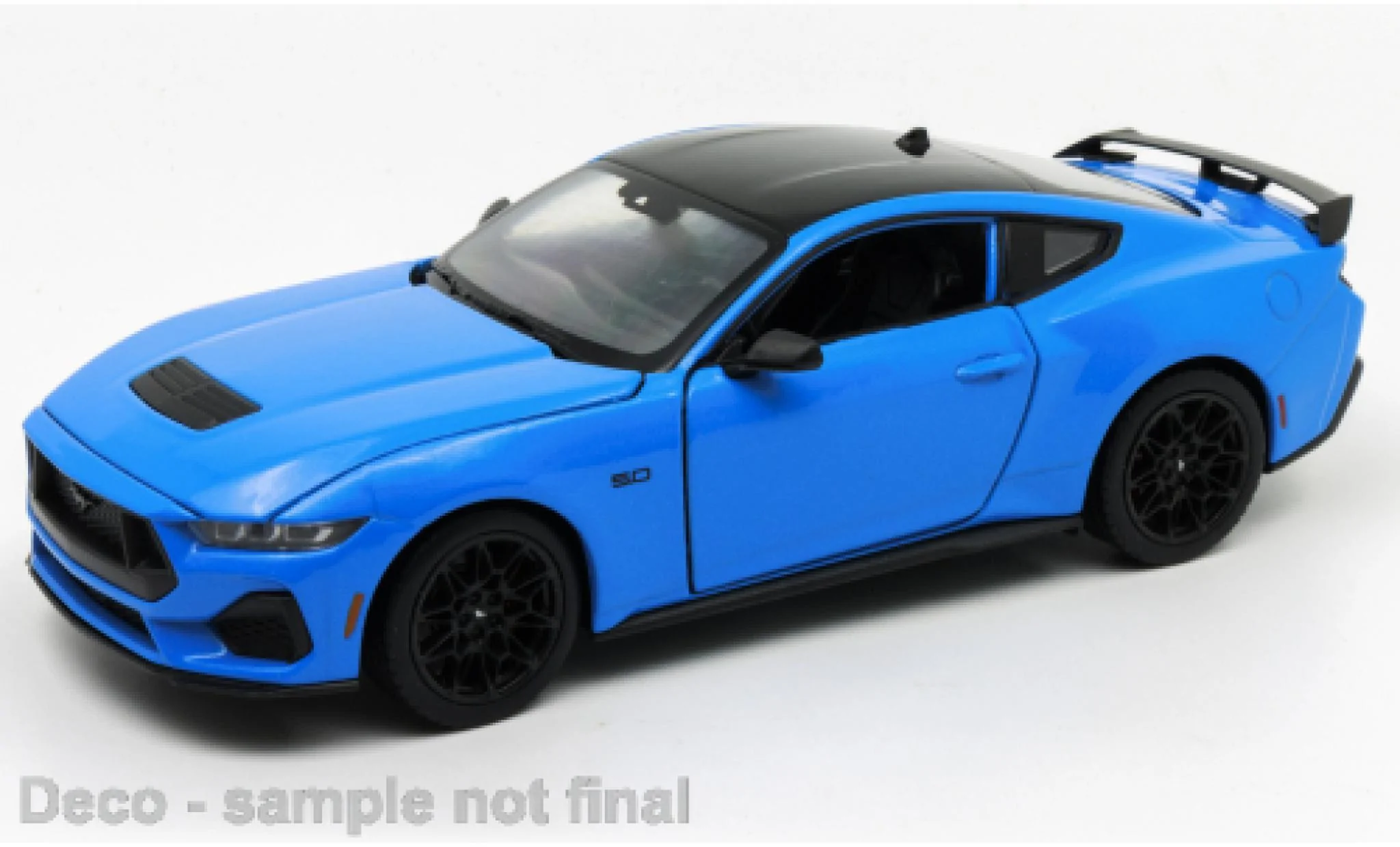 S650 Mustang First S650 2024 Ford Mustang Diecast! 1/18 Dark Horse in Carbonized Gray Welly Grabber Blu