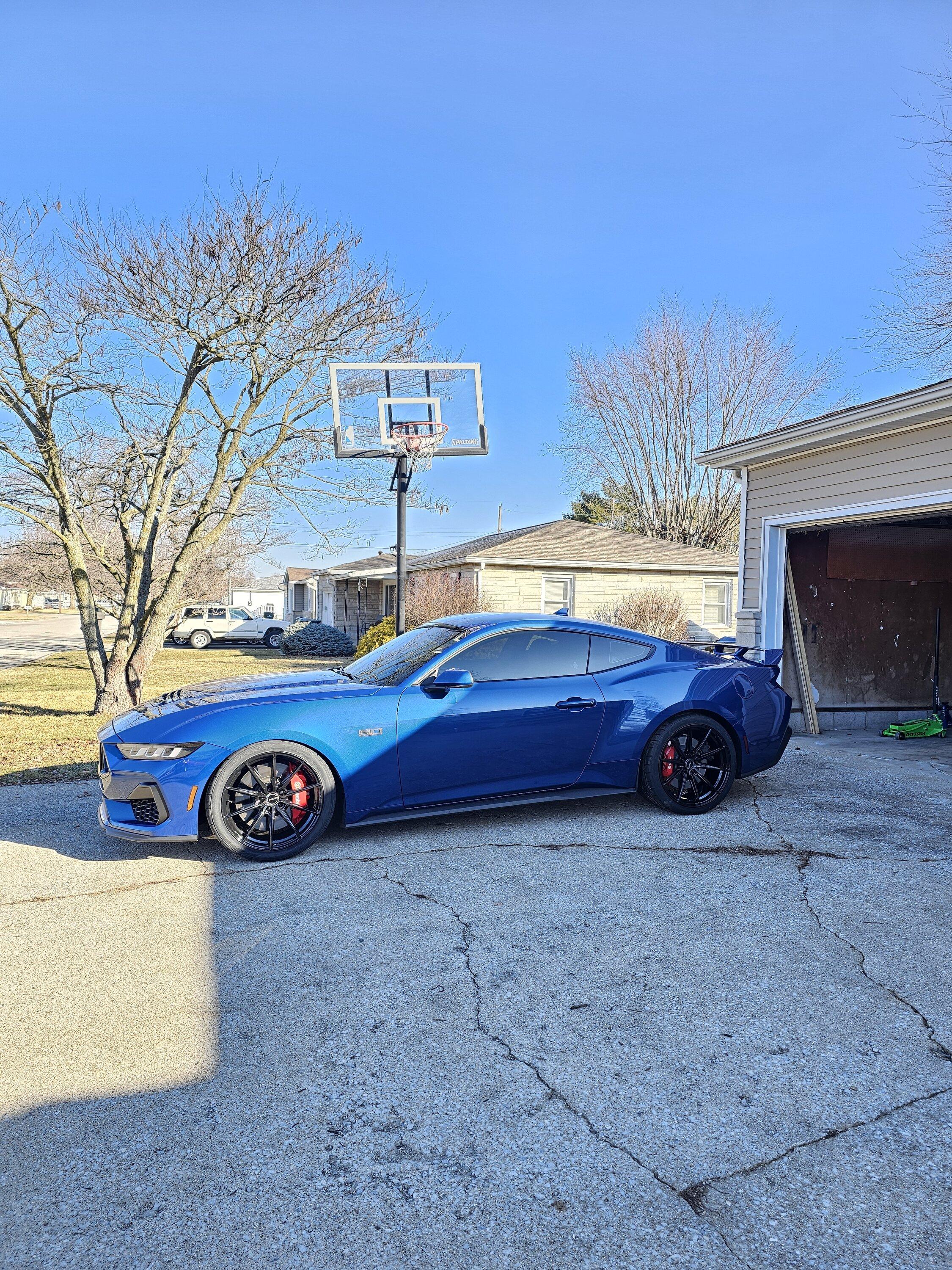 S650 Mustang Springs and wheels done finally! Steeda lowering springs + Velgen VF10 wheels 20240205_101113