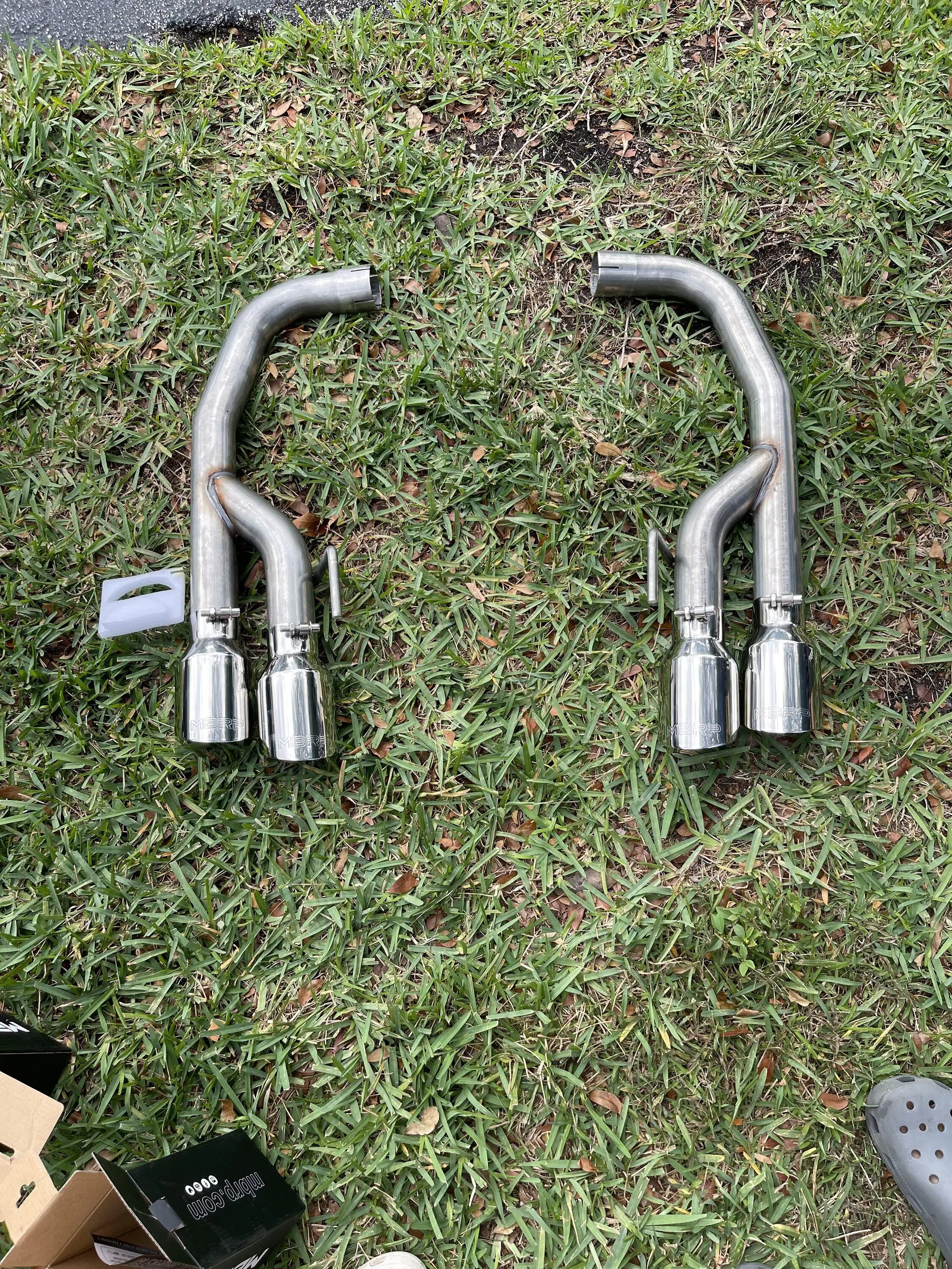 S650 Mustang Dual to quad tip conversion for non-active exhaust IMG_9395