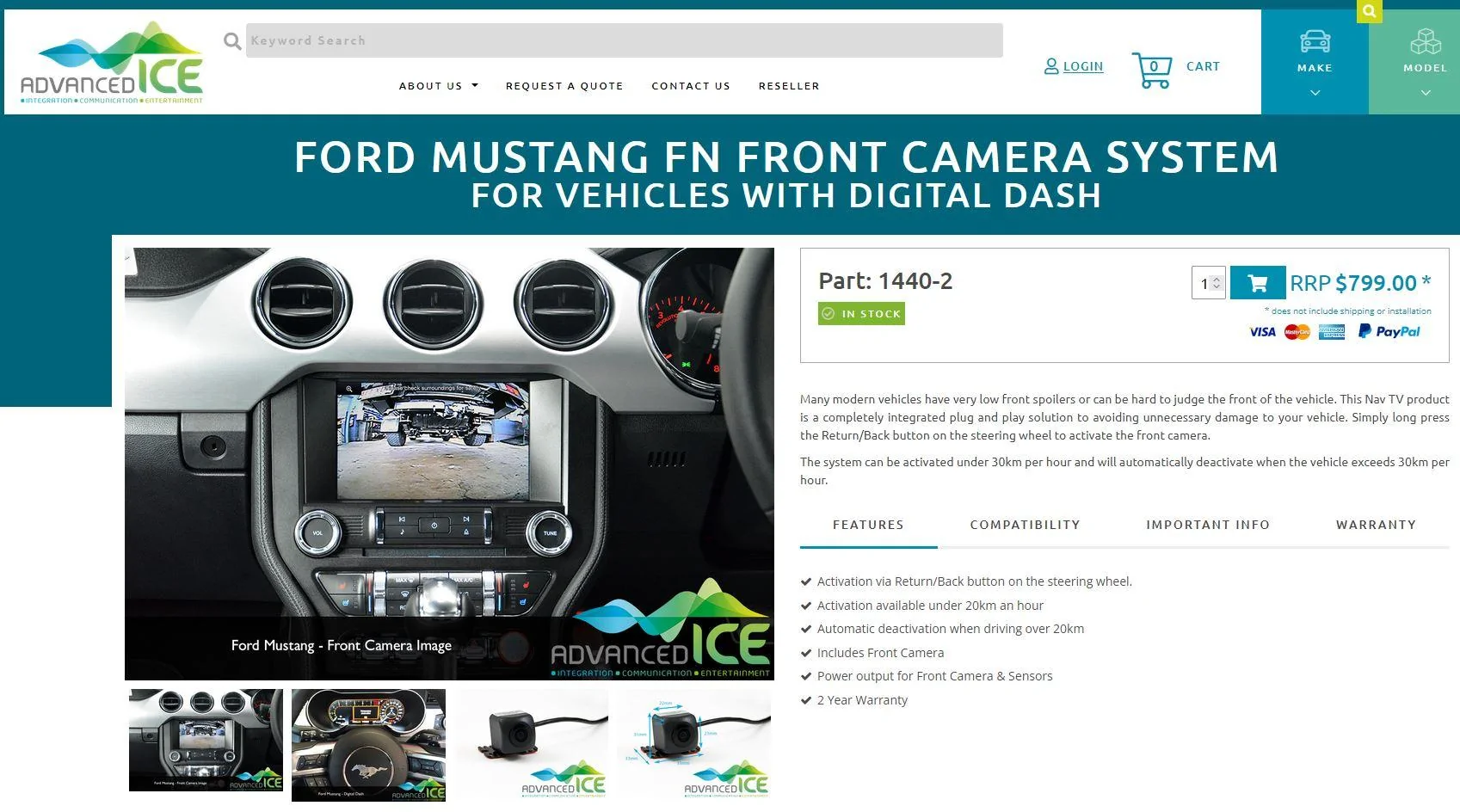 S650 Mustang Aftermarket Front Facing Camera Captur