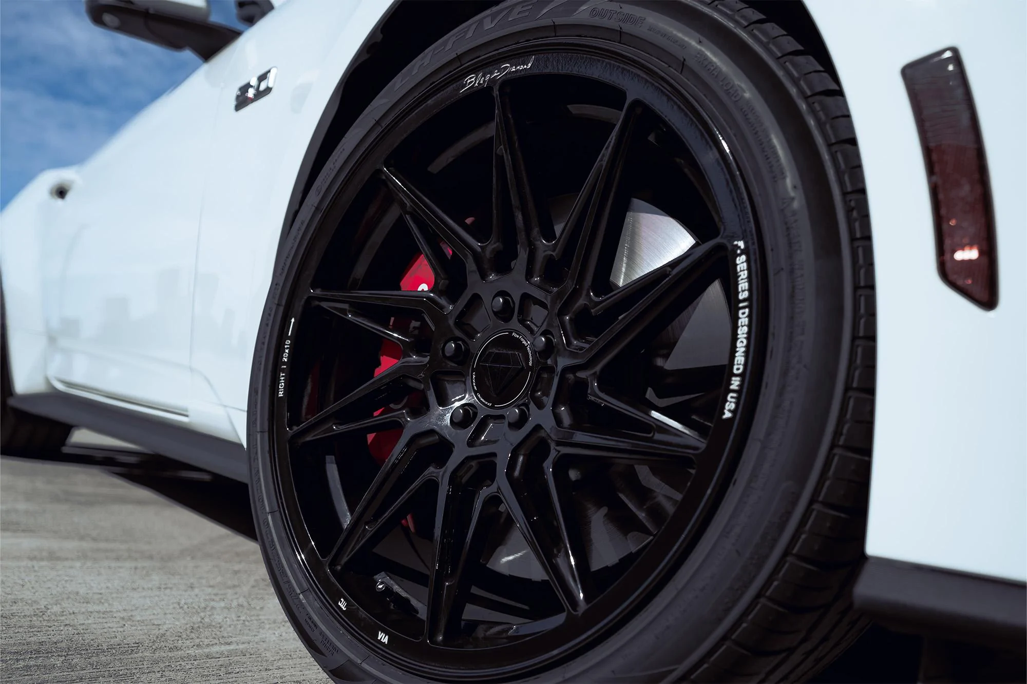 S650 Mustang Blaque Diamond BD-F20 Wheels on S650 2024-mustang-gt-bdf20-gloss-black-high-res-4