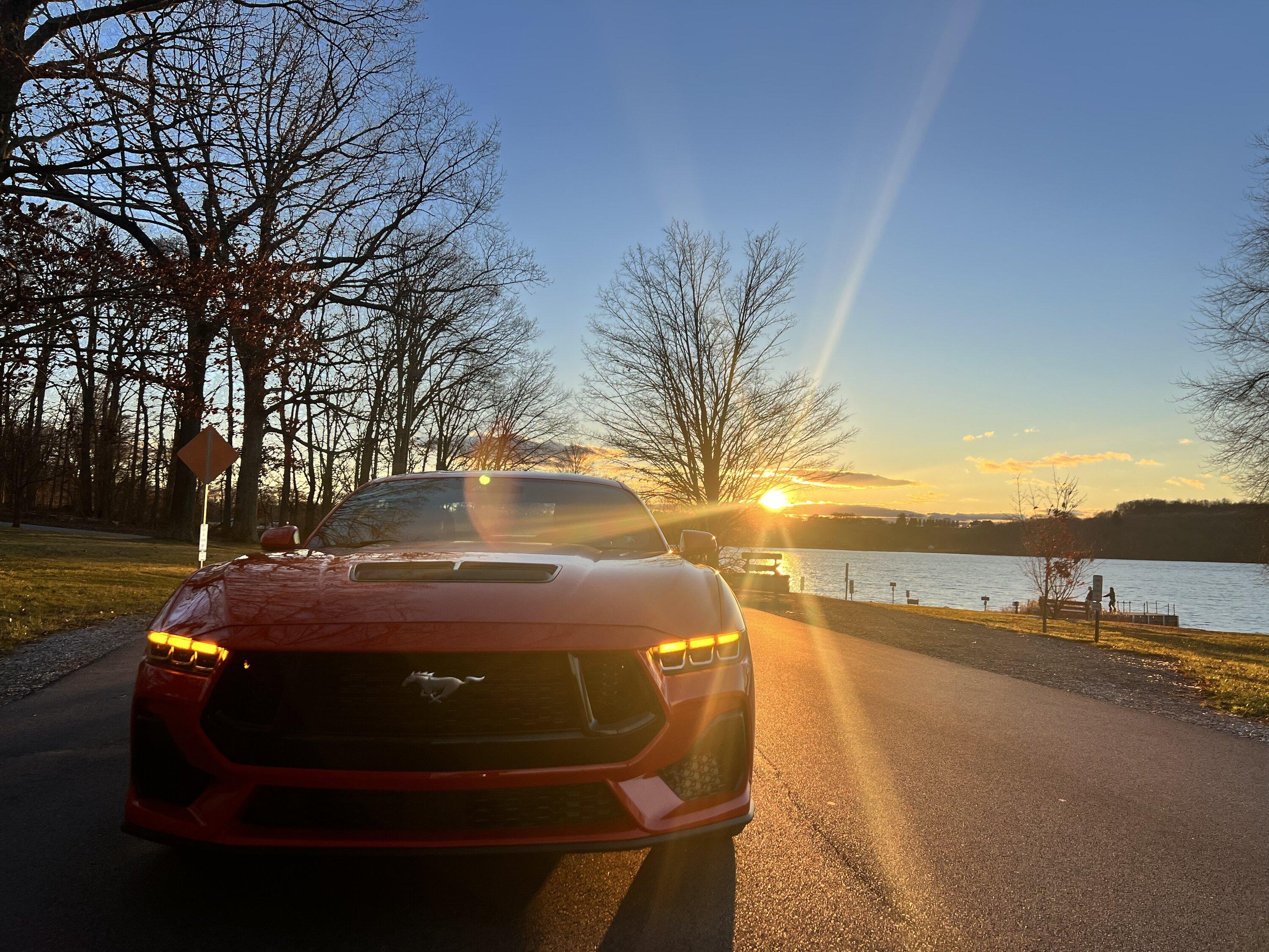 S650 Mustang Beautiful Race Red in the Sunset IMG_5127