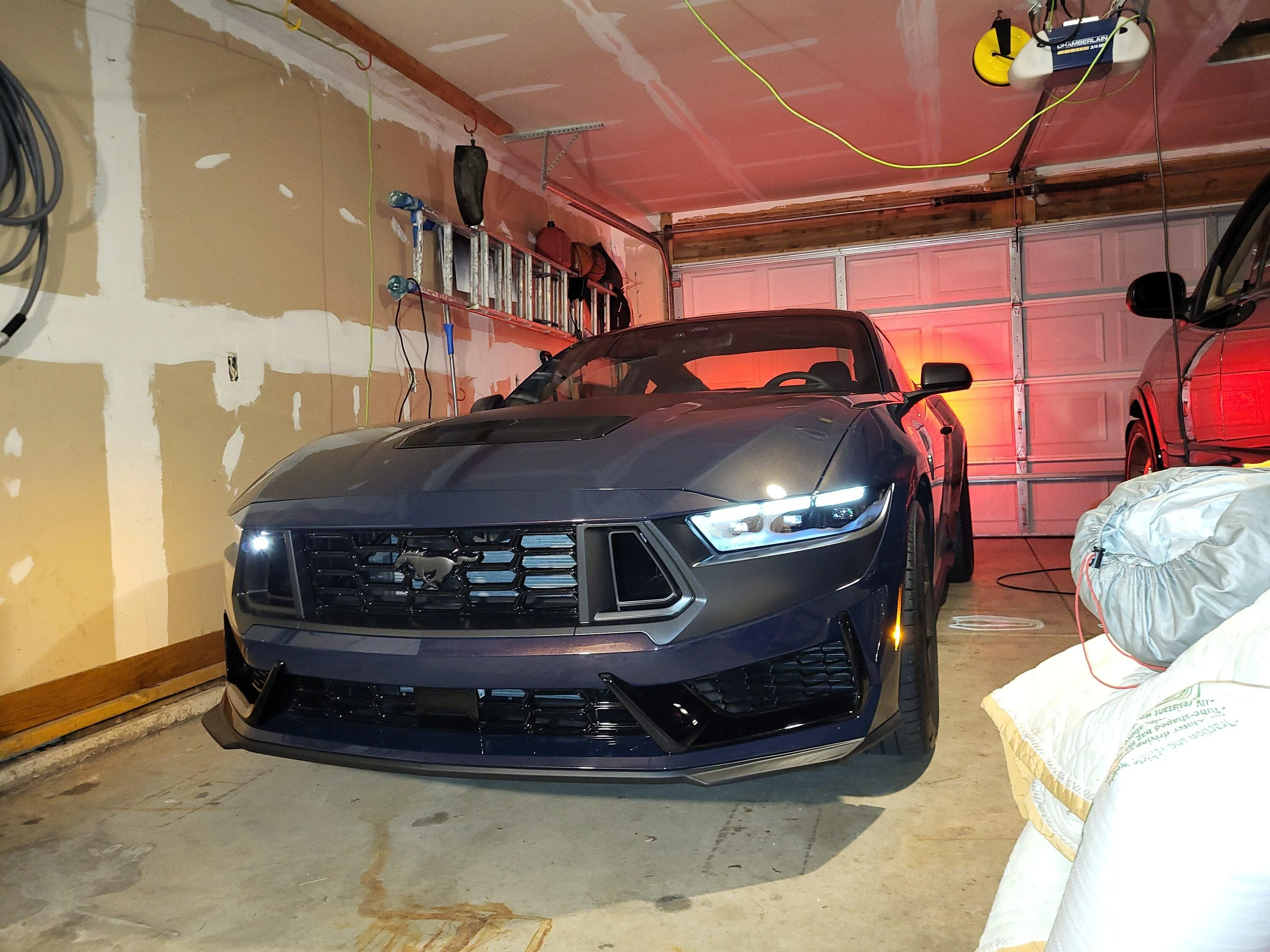 S650 Mustang HP Darkhorse Wheels installed on Base Darkhorse 20240203_173601