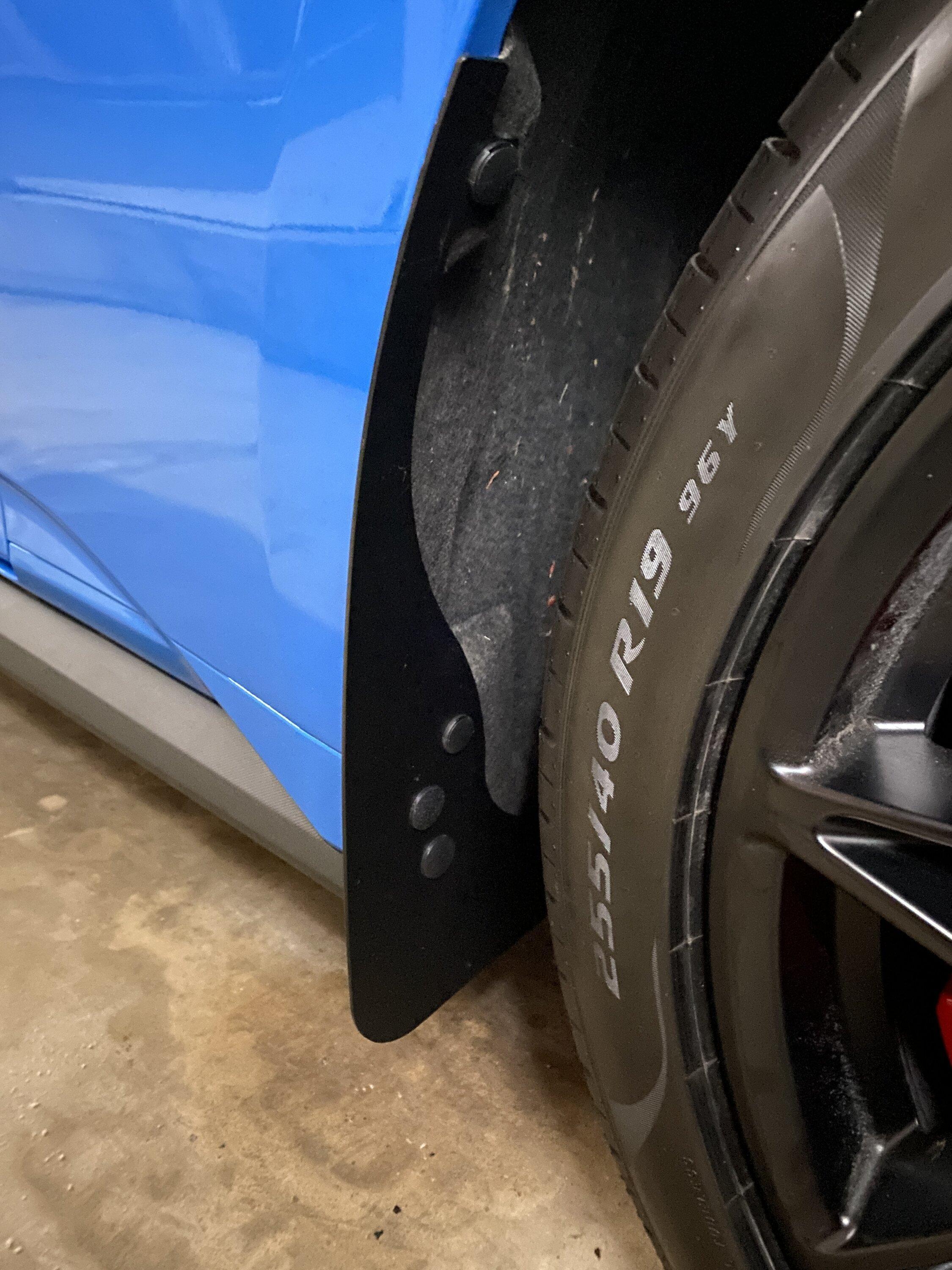 S650 Mustang Splash Shield/Mud Guard/Fender Flare to protect paint Front Inside View.JPG