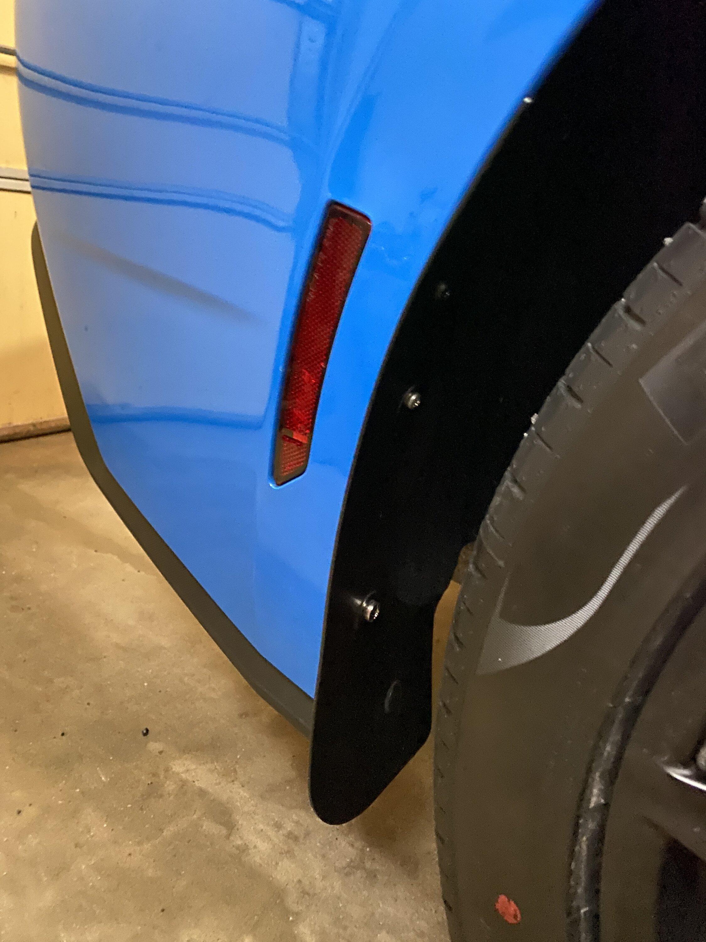 S650 Mustang Splash Shield/Mud Guard/Fender Flare to protect paint Rear Inside View.JPG