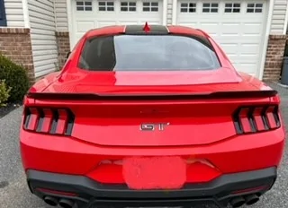 S650 Mustang Installed Air Design Spoiler + side stripes car1
