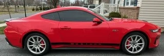 S650 Mustang Installed Air Design Spoiler + side stripes car3