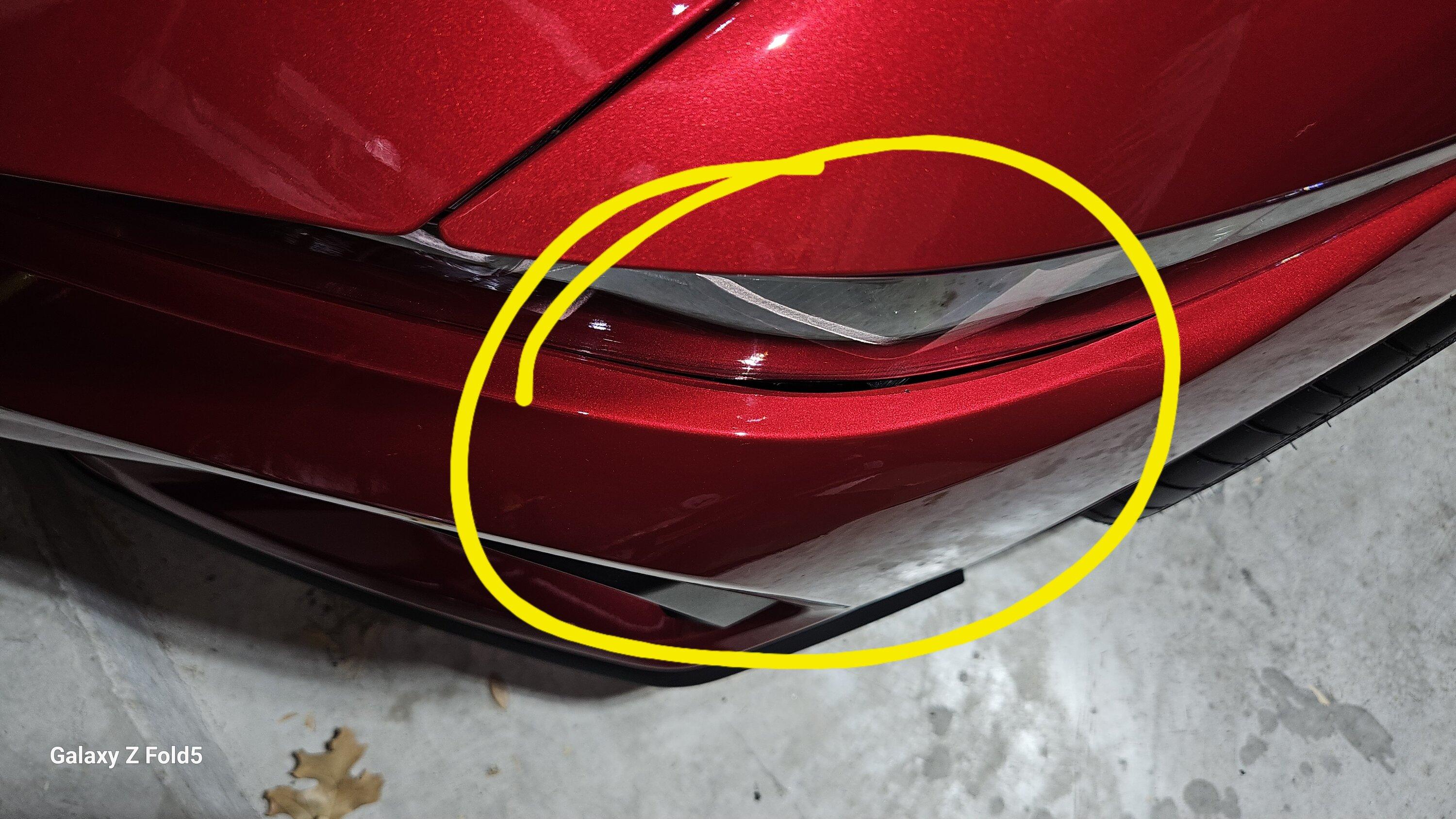 S650 Mustang Front Bumper Fascia Gap 20240307_220256