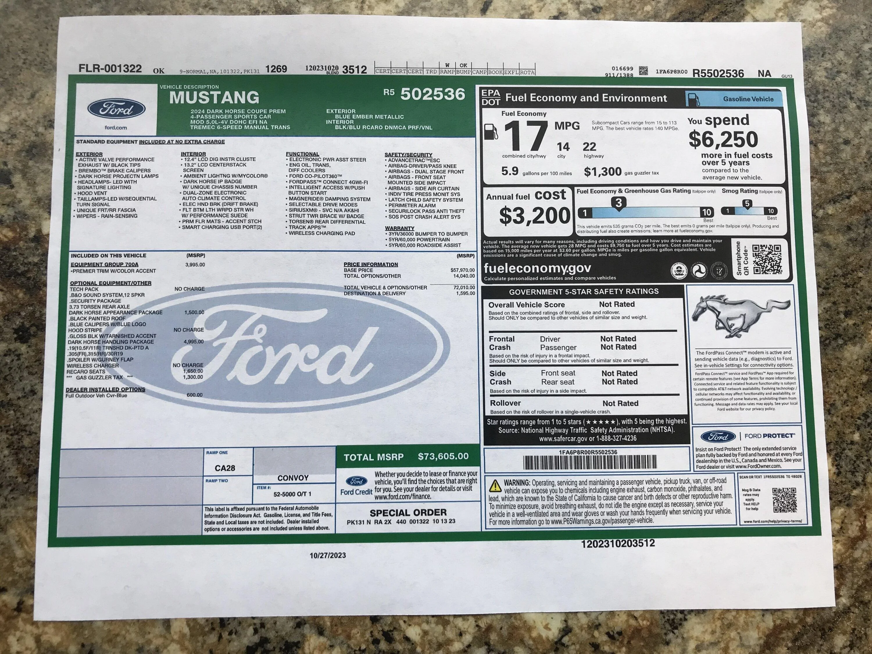 S650 Mustang For Sale 2024 Dark Horse IMG_8989