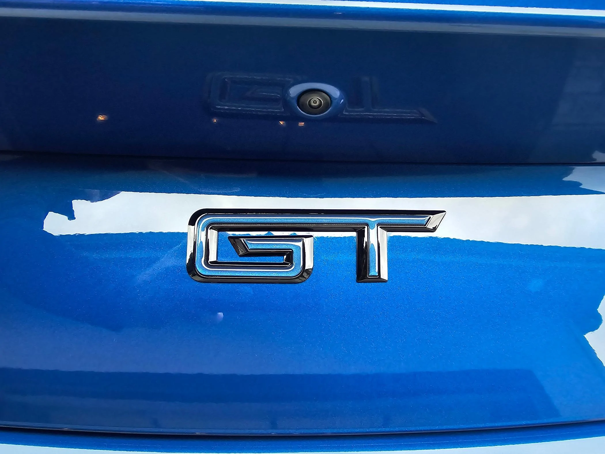 S650 Mustang Annoyed... dented decklid replacing the GT Badge 1000002268