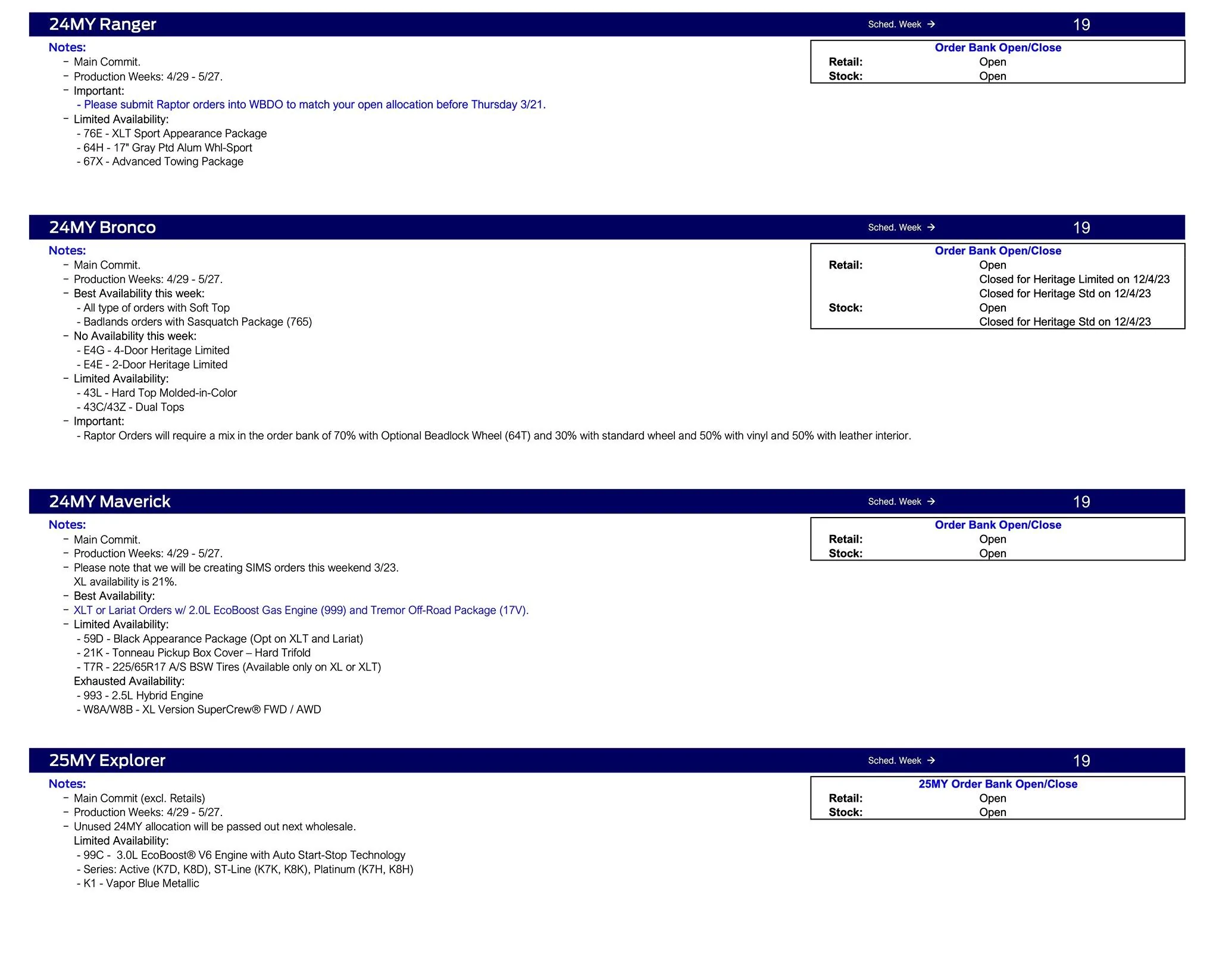 S650 Mustang 2024 Mustang Scheduling This Week (3/21/24) for Production Weeks 4/29 - 5/27 Ford Scheduling Notes - 3.18.24-2