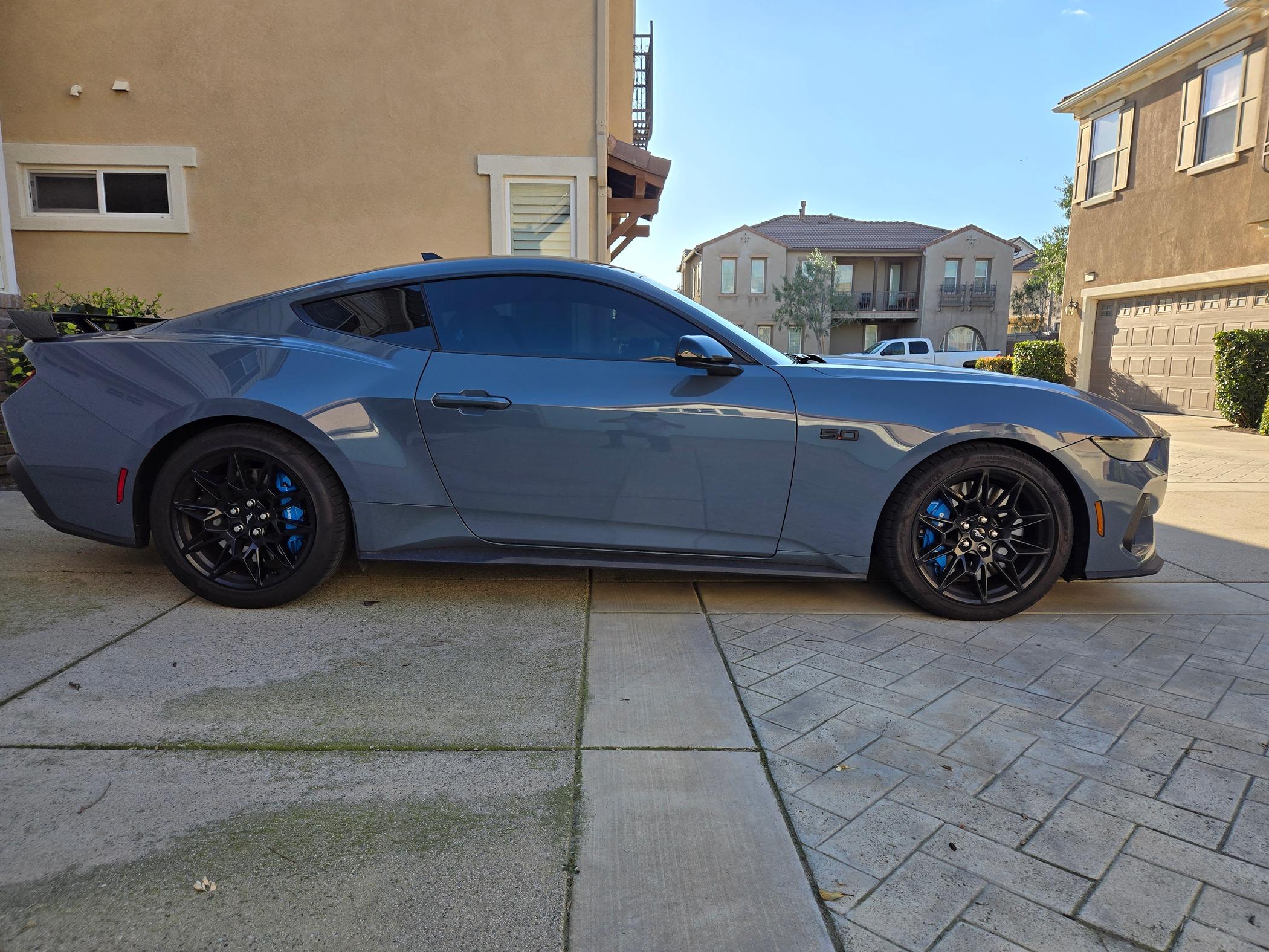 S650 Mustang Front suspension "clunks" when driving over bump/dips after mild Steeda lowering springs. 20240319_172151