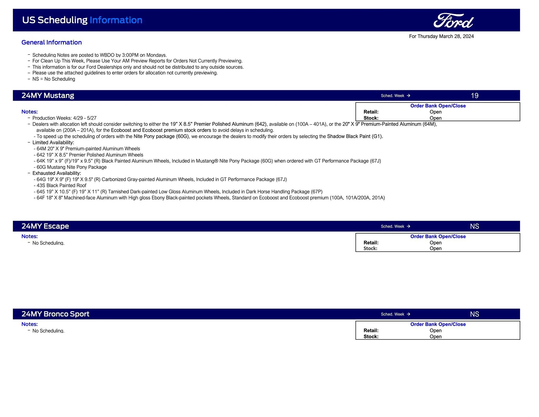S650 Mustang 2024 Mustang Scheduling This Week (3/28/24) for Production Weeks 4/29 - 5/27 Ford Scheduling Notes - 3.25.24-1
